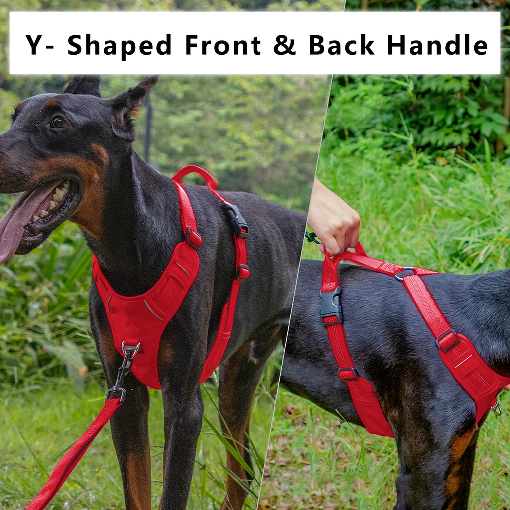 Anna-Kaci No Pull Dog Harness Reflective Adjustable Breathable Mesh Padded Pet Harness for All Breeds