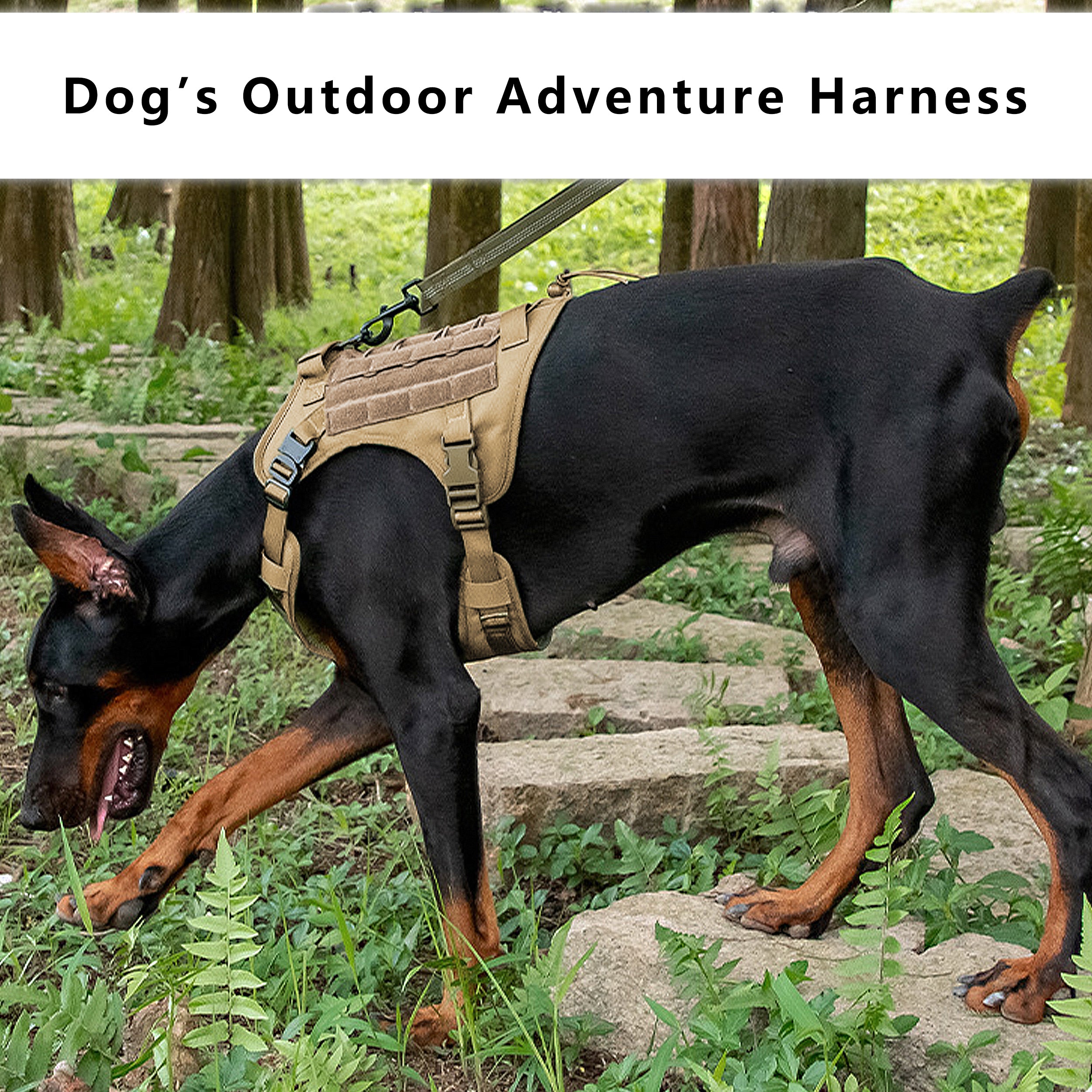 Anna-Kaci Adventure No Pull Dog Harness Adjustable Soft Padded Comfort Pet Harness Outdoors