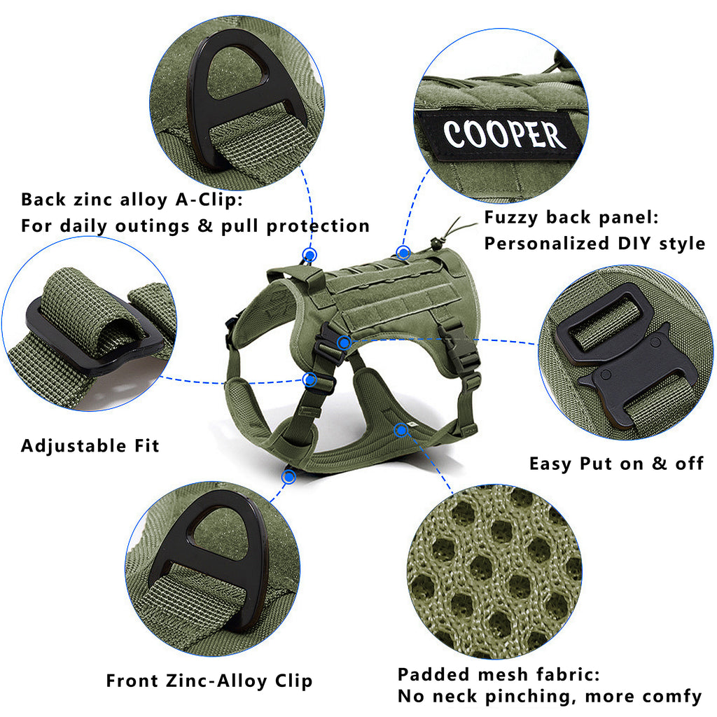 Anna-Kaci Adventure No Pull Dog Harness Adjustable Soft Padded Comfort Pet Harness Outdoors