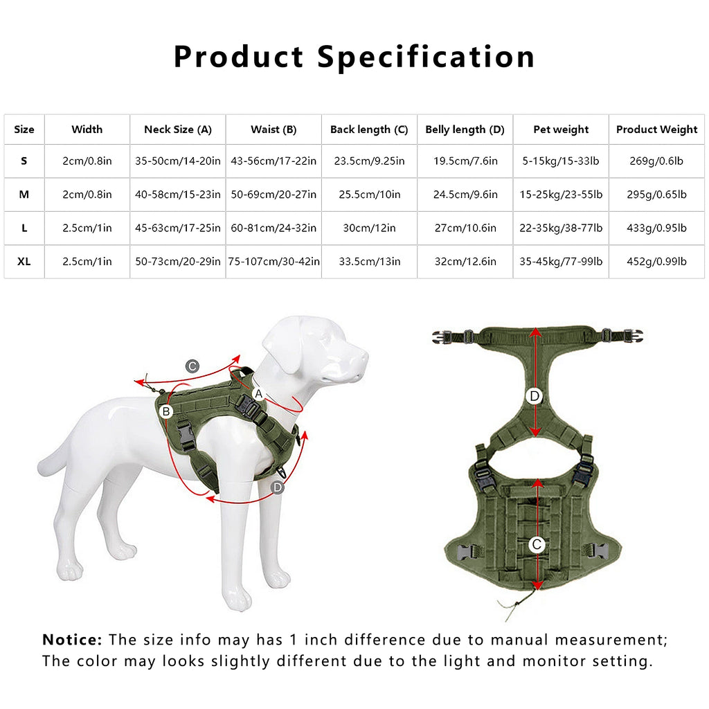 Anna-Kaci Adventure No Pull Dog Harness Adjustable Soft Padded Comfort Pet Harness Outdoors