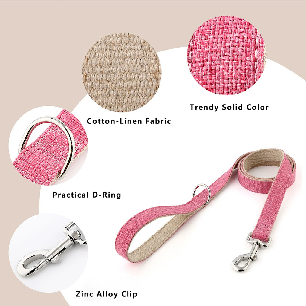 Anna-Kaci Dog Leash Lightweight Soft Comfort Cotton-Linen Pet Training Leash 4ft and 5ft