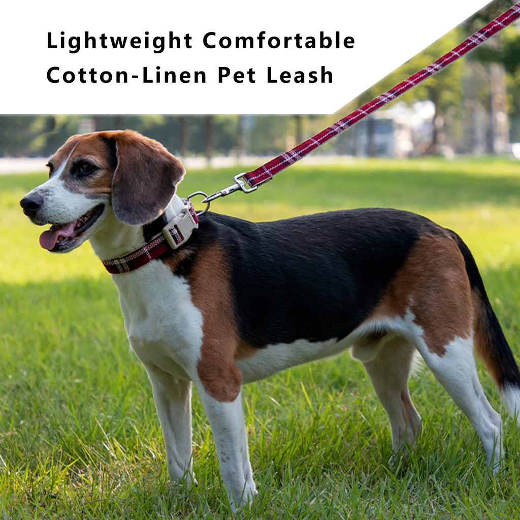Anna-Kaci Dog Leash Lightweight Soft Comfort Cotton-Linen Pet Training Leash 4ft and 5ft