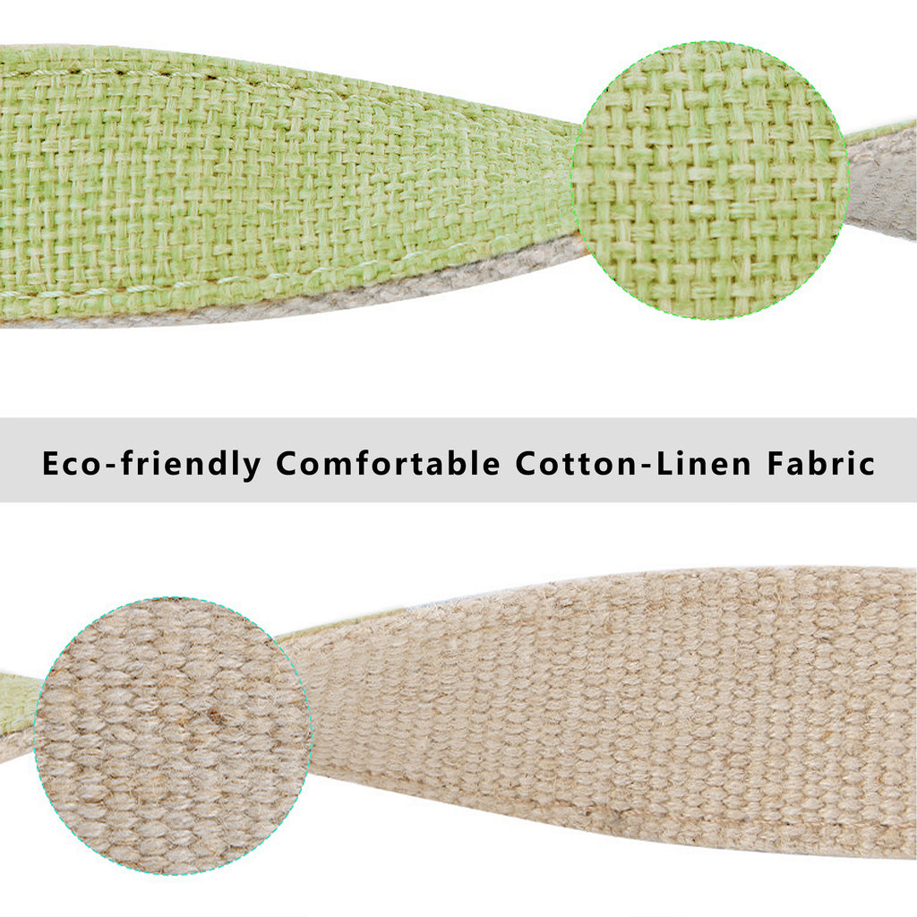 Anna-Kaci Dog Collar Adjustable Lightweight Comfort Cotton-Linen Pet Collars for All Breeds