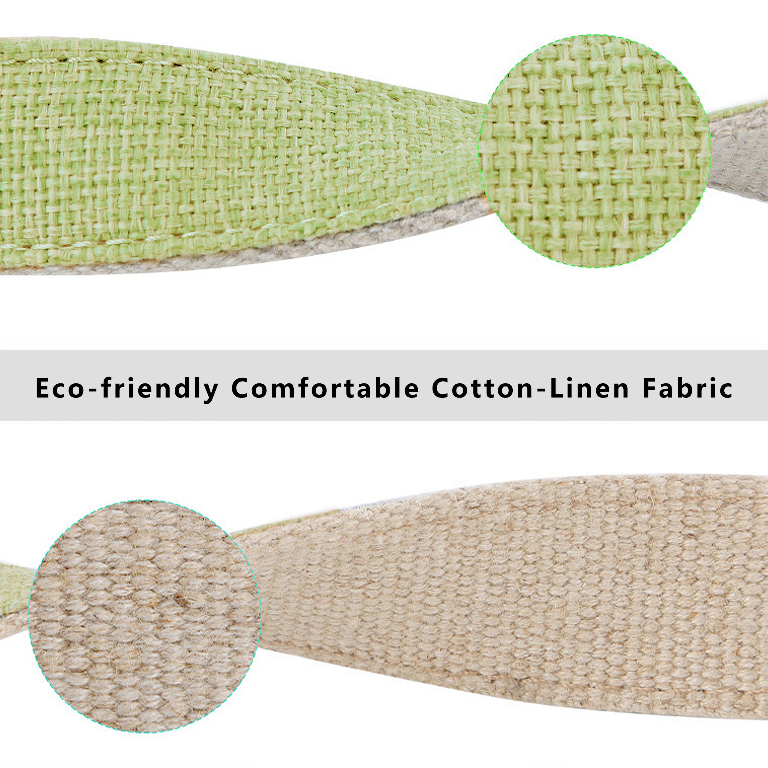 Anna-Kaci Dog Collar Adjustable Lightweight Comfort Cotton-Linen Pet Collars for All Breeds