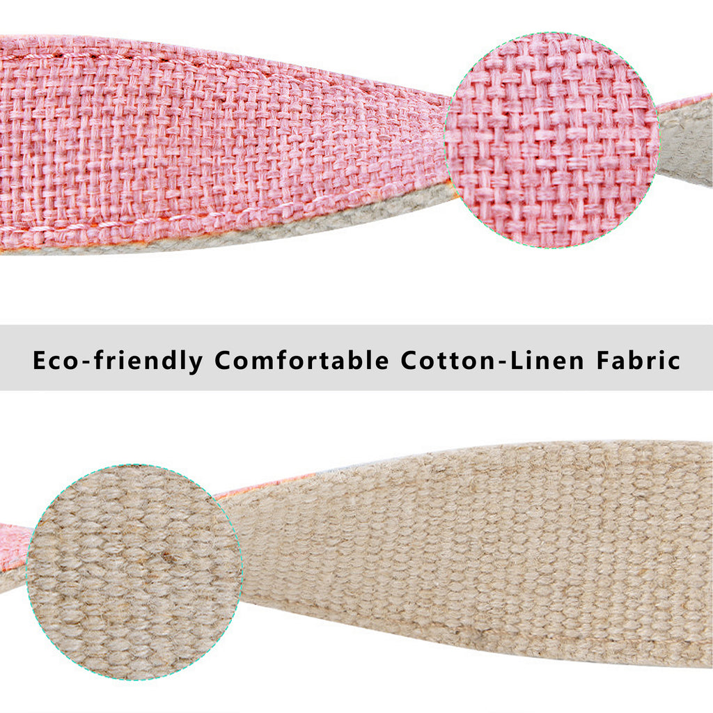 Anna-Kaci Dog Collar Adjustable Lightweight Comfort Cotton-Linen Pet Collars for All Breeds