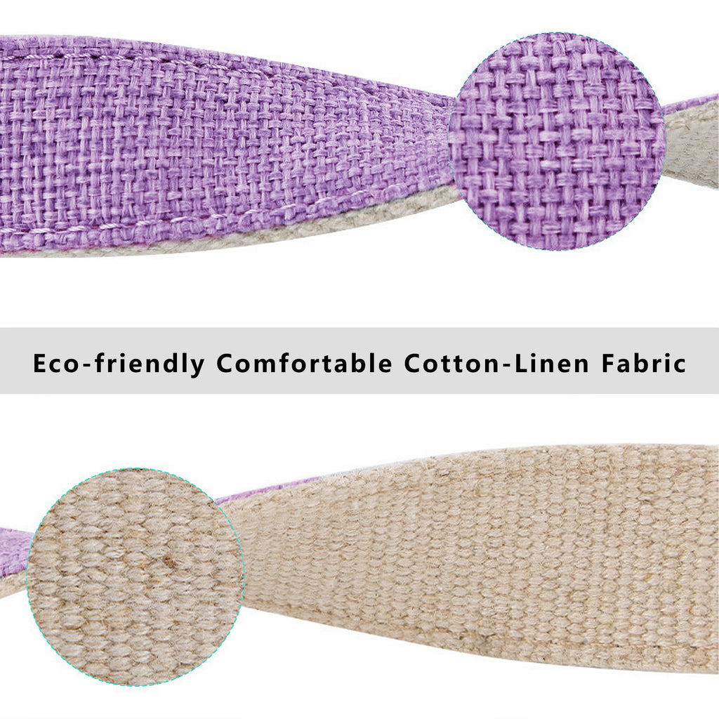 Anna-Kaci Dog Collar Adjustable Lightweight Comfort Cotton-Linen Pet Collars for All Breeds