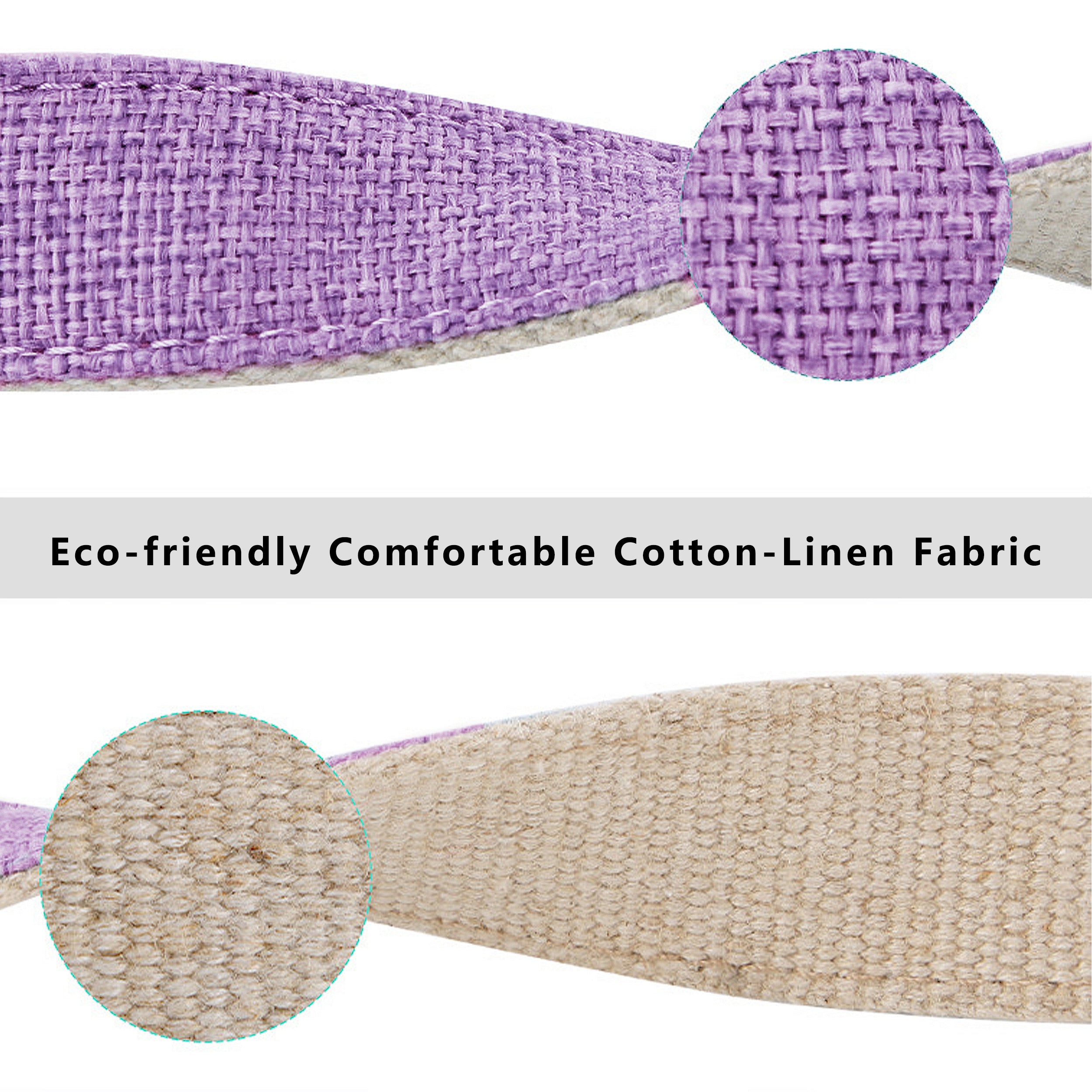 Anna-Kaci Dog Collar Adjustable Lightweight Comfort Cotton-Linen Pet Collars for All Breeds