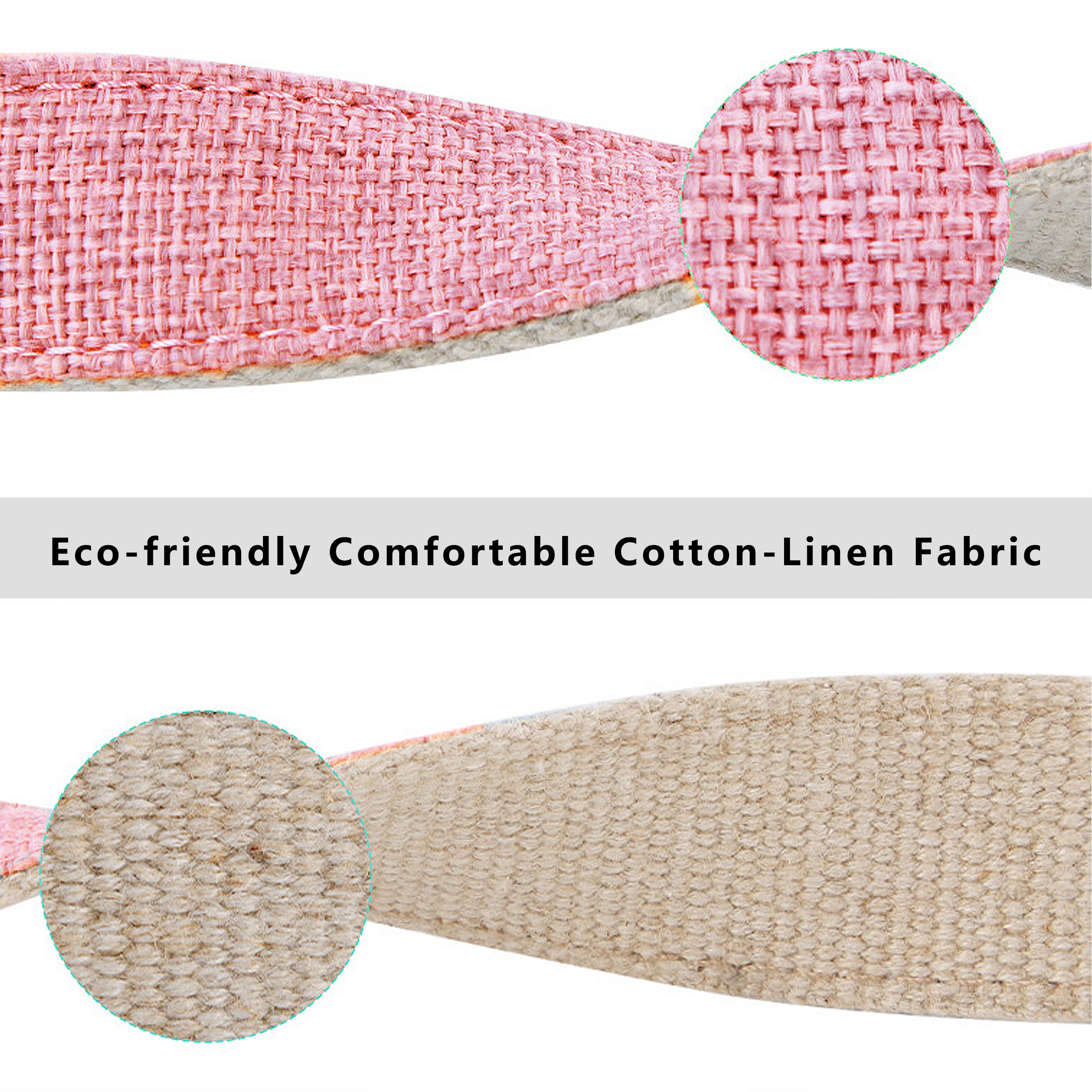 Anna-Kaci Dog Collar Adjustable Lightweight Comfort Cotton-Linen Pet Collars for All Breeds