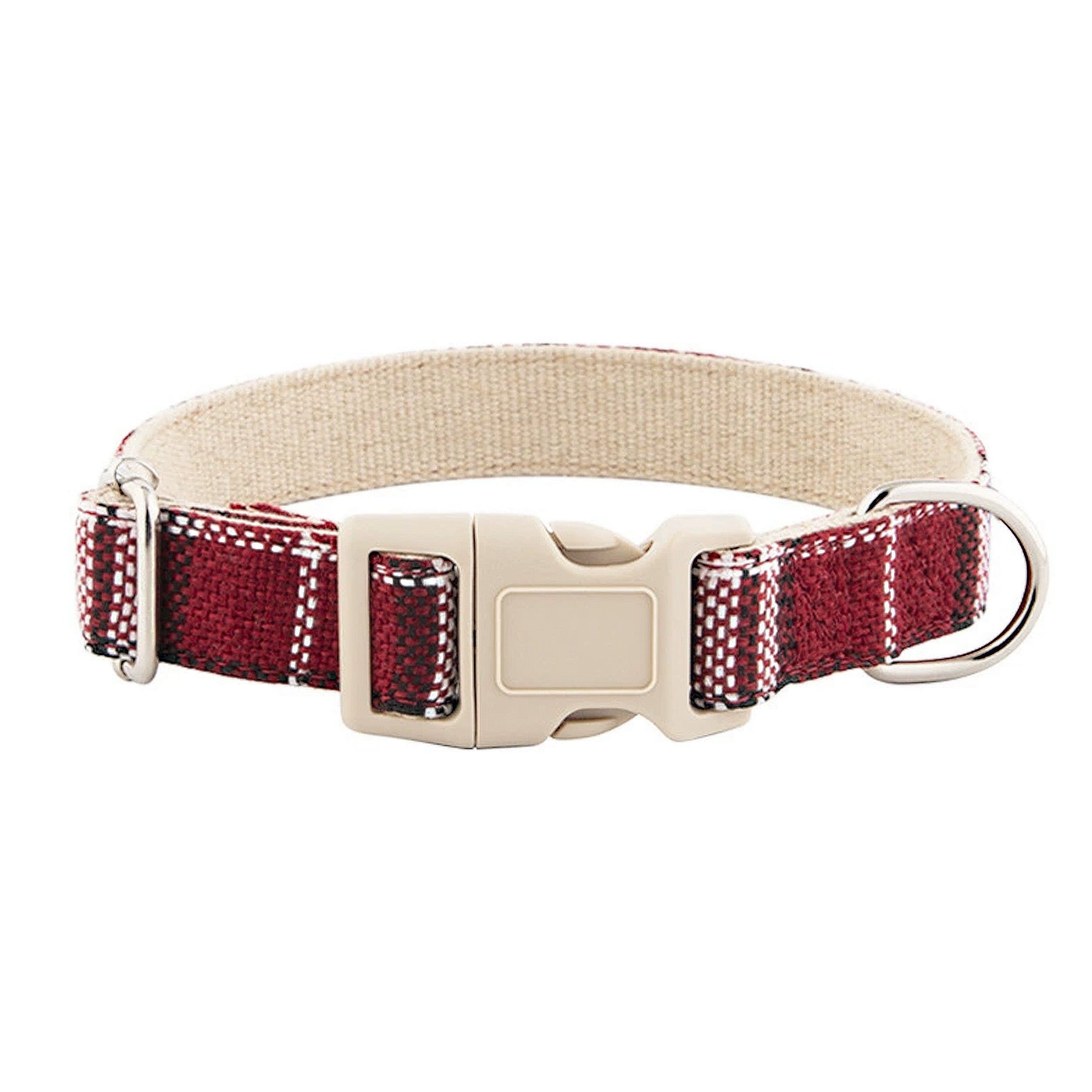 Anna-Kaci Dog Collar Adjustable Lightweight Comfort Cotton-Linen Pet Collars for All Breeds