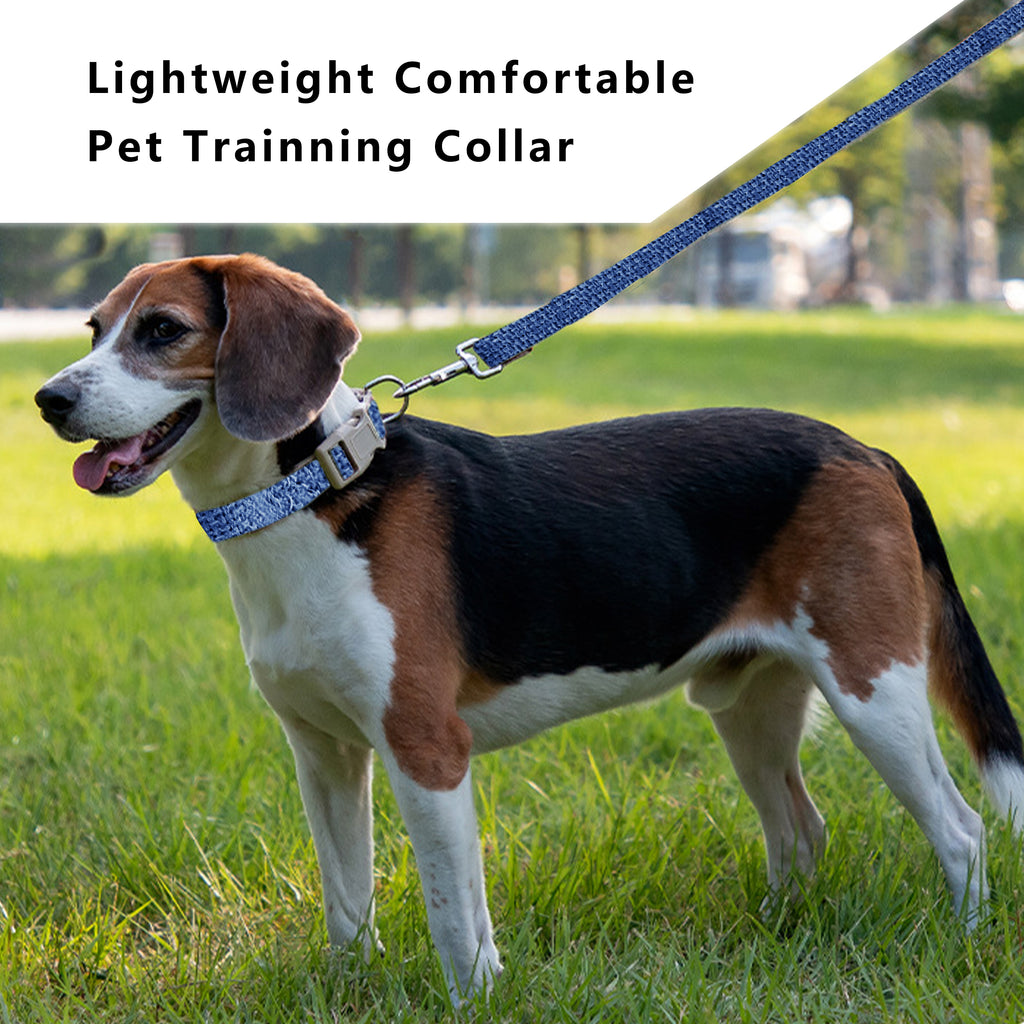 Anna-Kaci Dog Collar Adjustable Lightweight Comfort Cotton-Linen Pet Collars for All Breeds