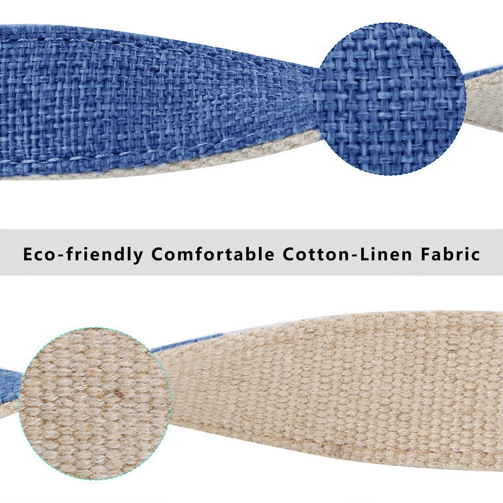 Anna-Kaci Dog Collar Adjustable Lightweight Comfort Cotton-Linen Pet Collars for All Breeds