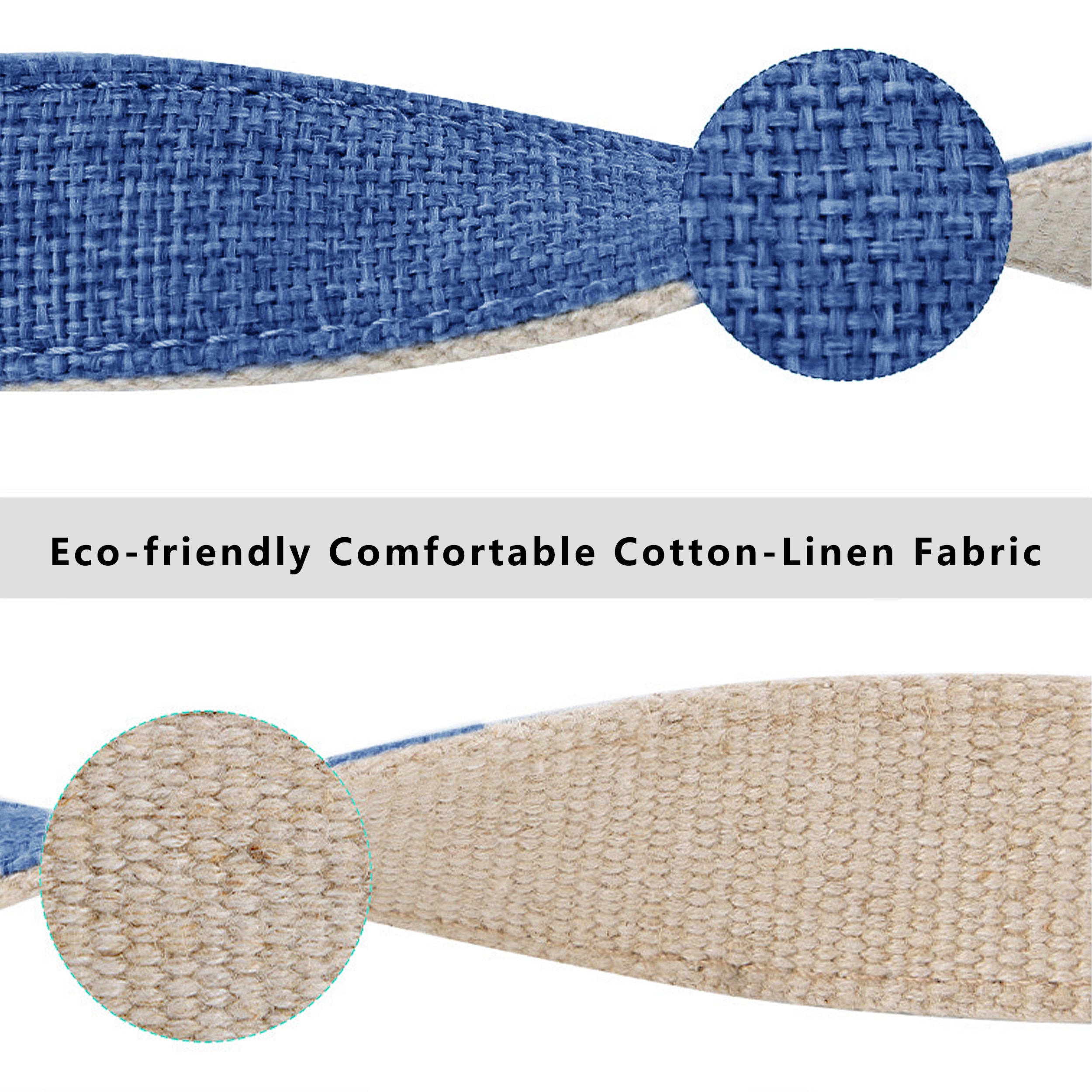 Anna-Kaci Dog Collar Adjustable Lightweight Comfort Cotton-Linen Pet Collars for All Breeds