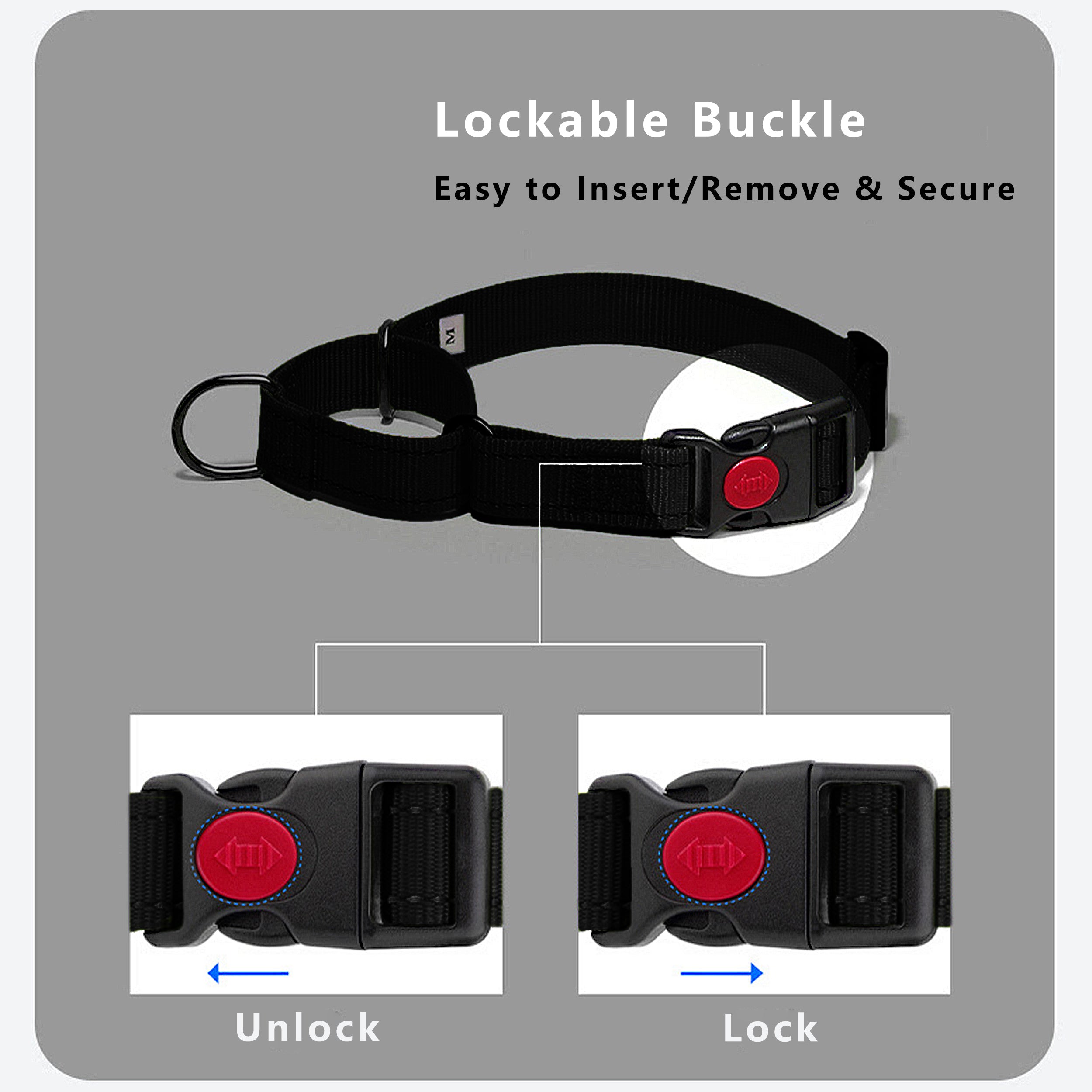 Anna-Kaci Dog Collar Adjustable Reflective Comfort Nylon Pet Collars for All Breeds