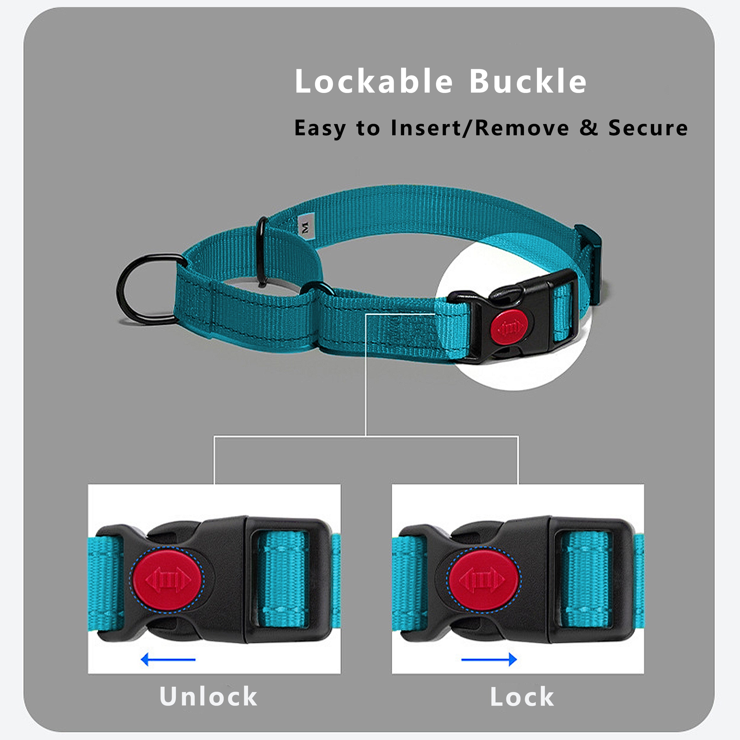 Anna-Kaci Dog Collar Adjustable Reflective Comfort Nylon Pet Collars for All Breeds