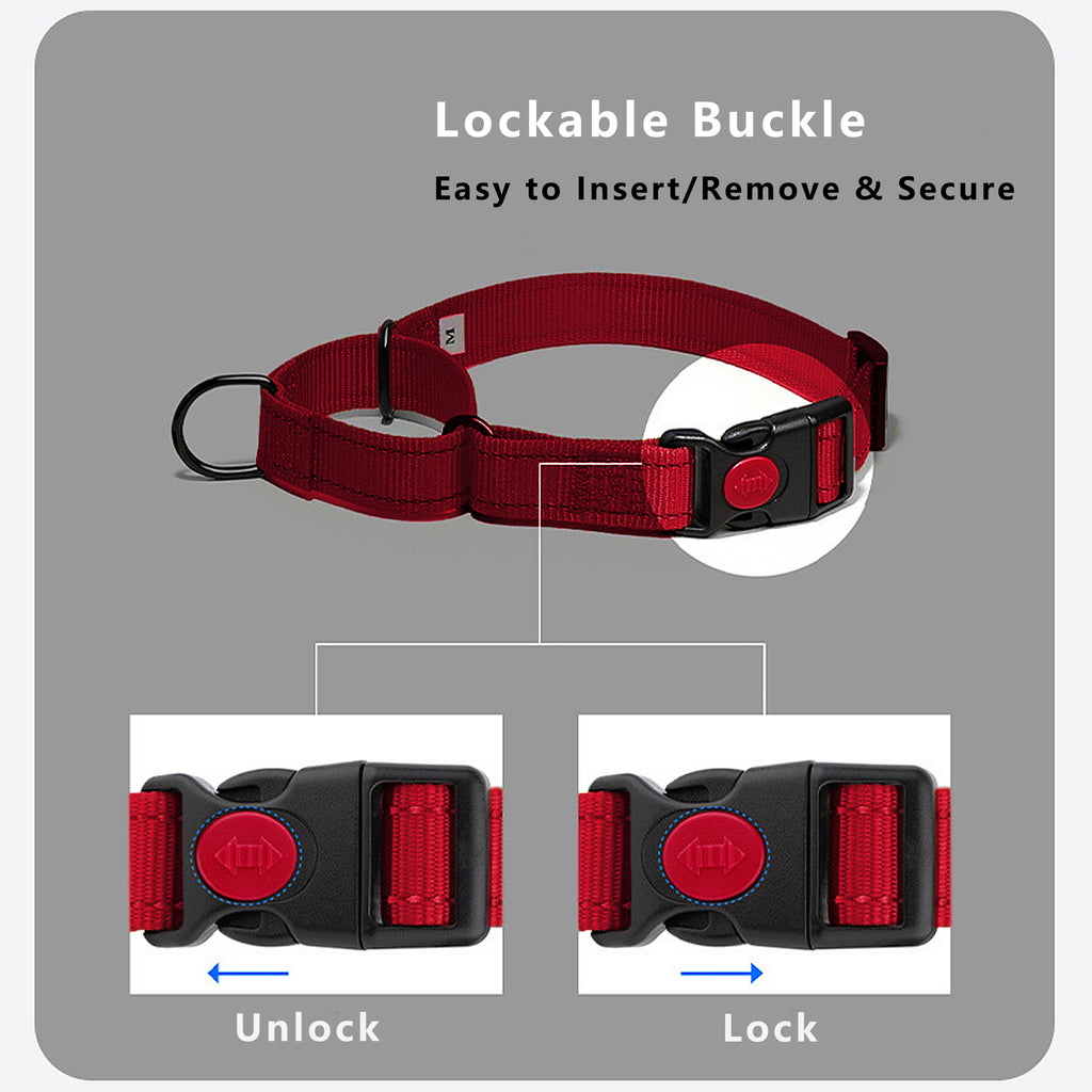 Anna-Kaci Dog Collar Adjustable Reflective Comfort Nylon Pet Collars for All Breeds