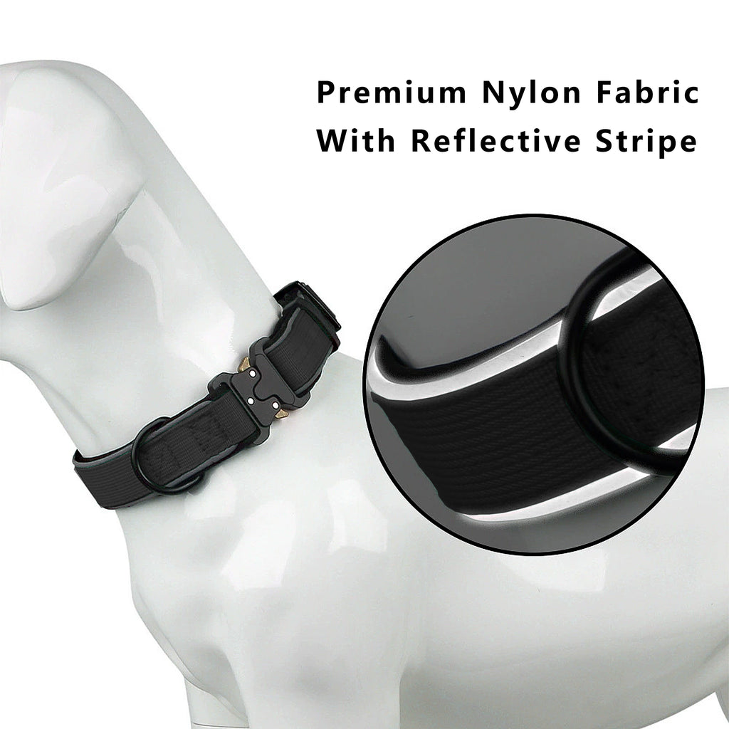 Anna-Kaci Dog Collar Reflective Comfort Padded Adjustable Adventure Nylon Pet Collars for All Breeds