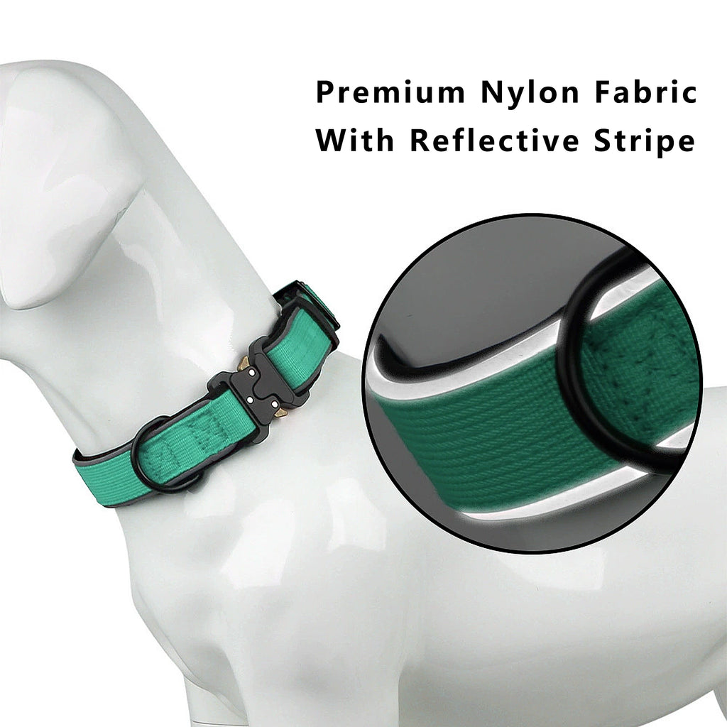 Anna-Kaci Dog Collar Reflective Comfort Padded Adjustable Adventure Nylon Pet Collars for All Breeds