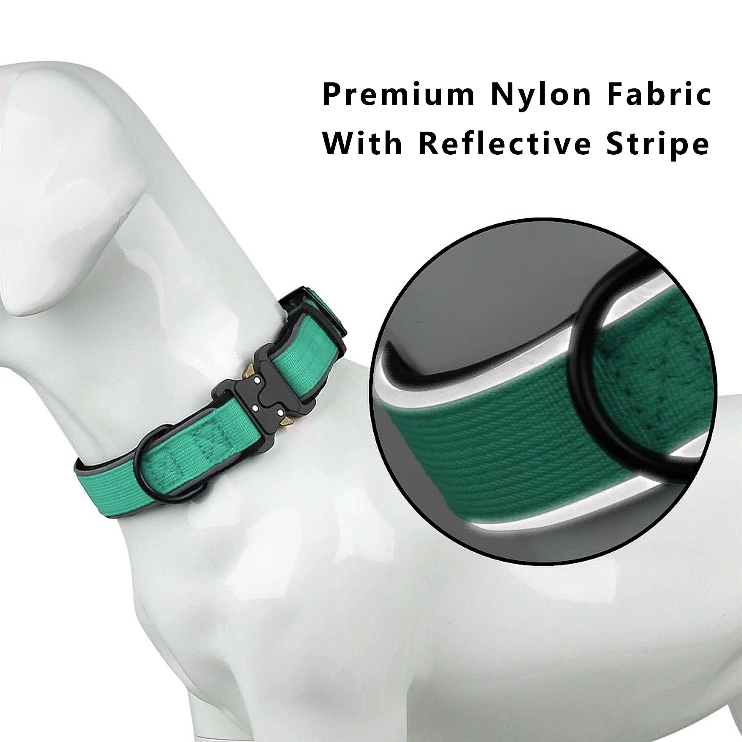 Anna-Kaci Dog Collar Reflective Comfort Padded Adjustable Adventure Nylon Pet Collars for All Breeds