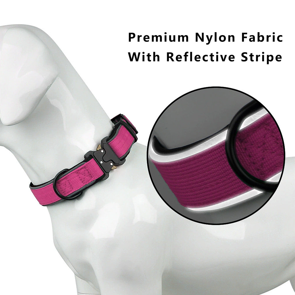 Anna-Kaci Dog Collar Reflective Comfort Padded Adjustable Adventure Nylon Pet Collars for All Breeds