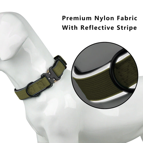 Anna-Kaci Dog Collar Reflective Comfort Padded Adjustable Adventure Nylon Pet Collars for All Breeds