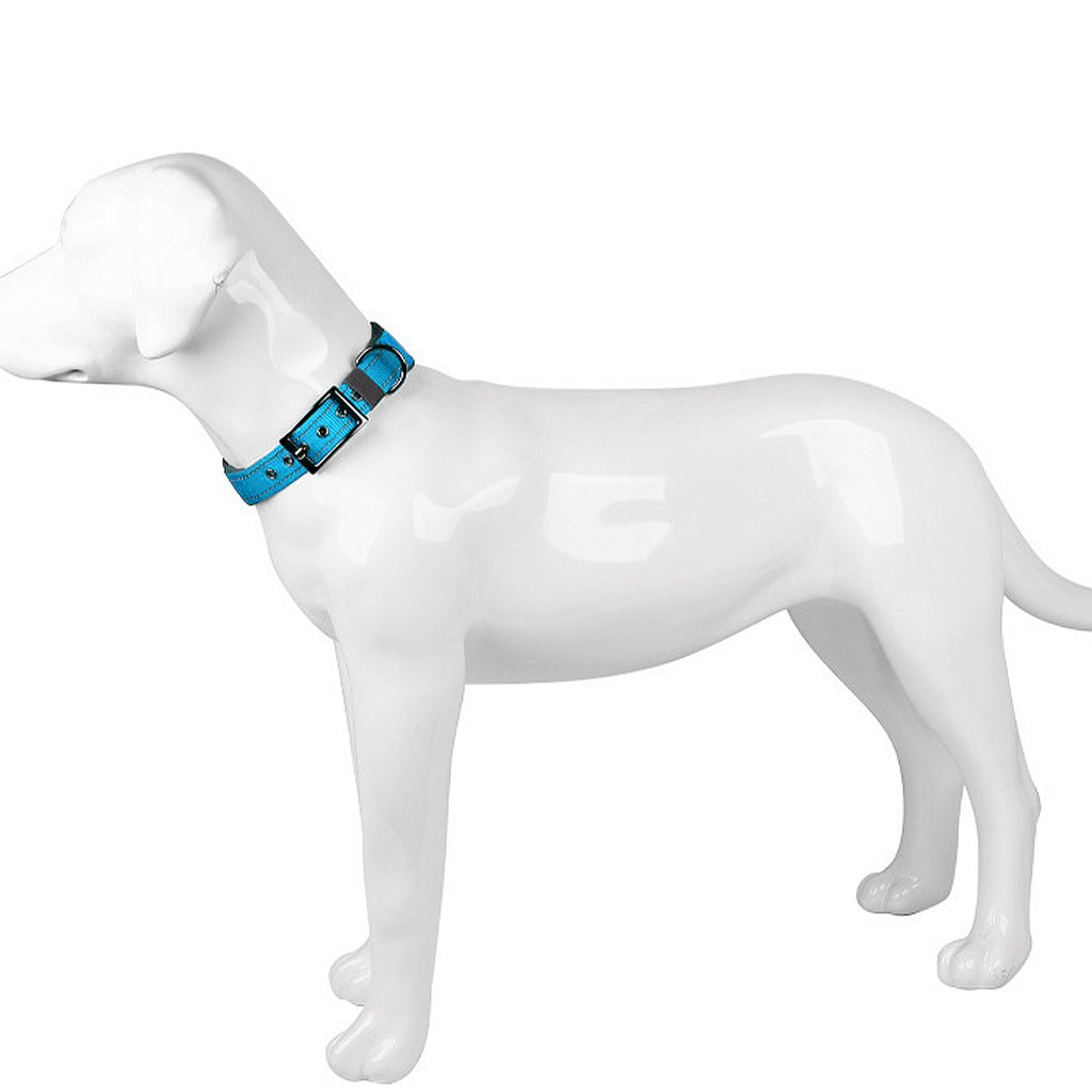 Anna-Kaci Dog Collar Reflective Adjustable Comfort Padded Nylon Pet Collars with Durable Metal Belt Buckle