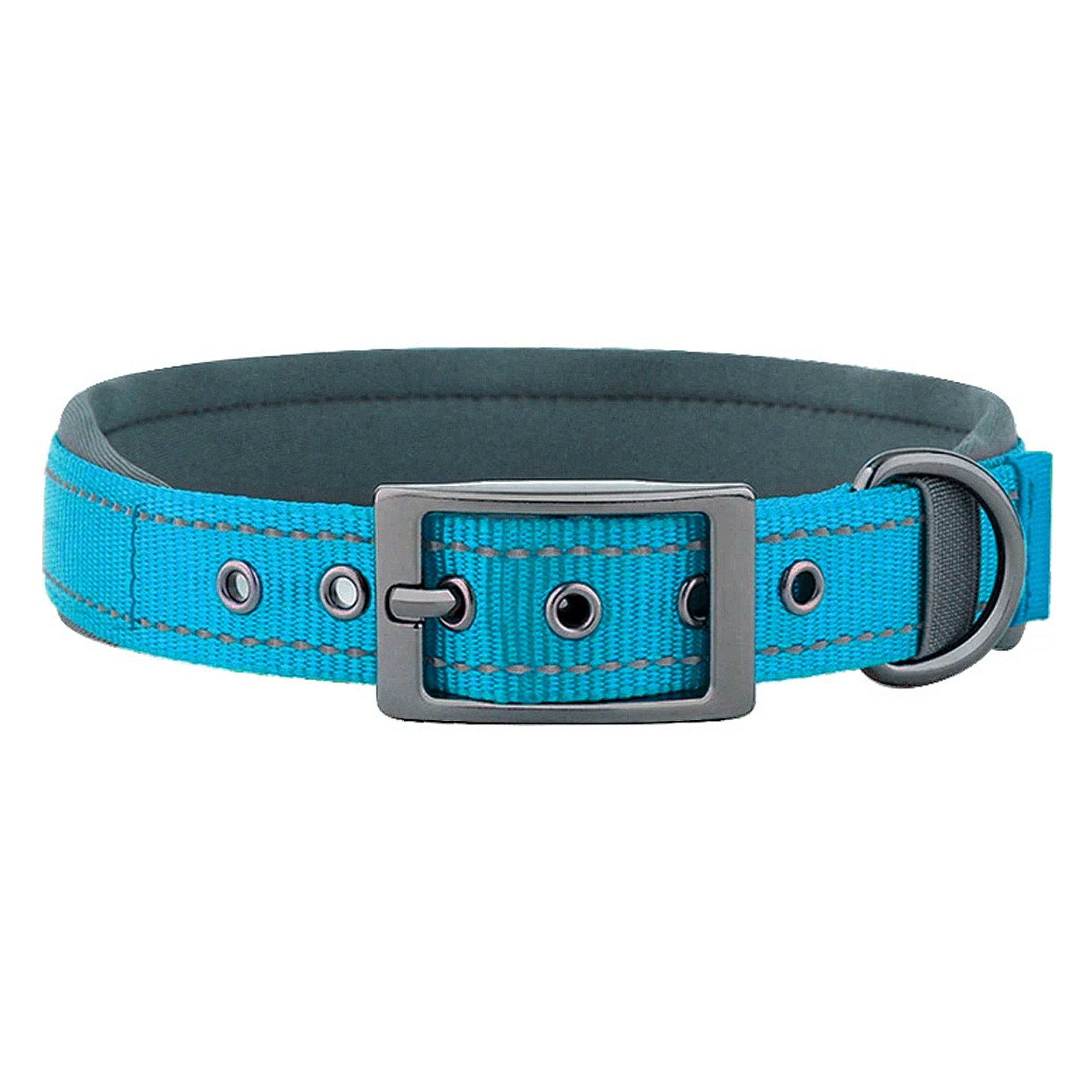Anna-Kaci Dog Collar Reflective Adjustable Comfort Padded Nylon Pet Collars with Durable Metal Belt Buckle