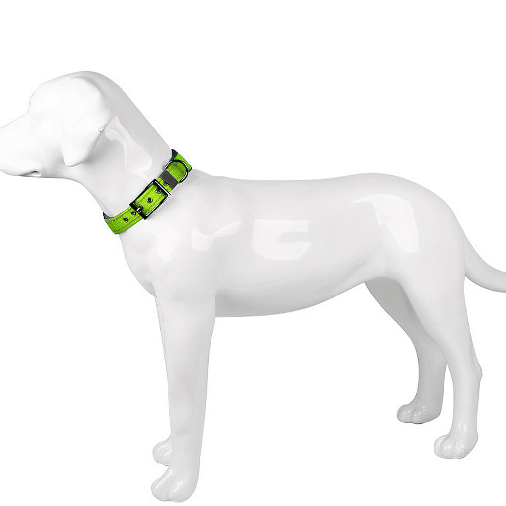Anna-Kaci Dog Collar Reflective Adjustable Comfort Padded Nylon Pet Collars with Durable Metal Belt Buckle