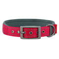Red pet product with collared and belted