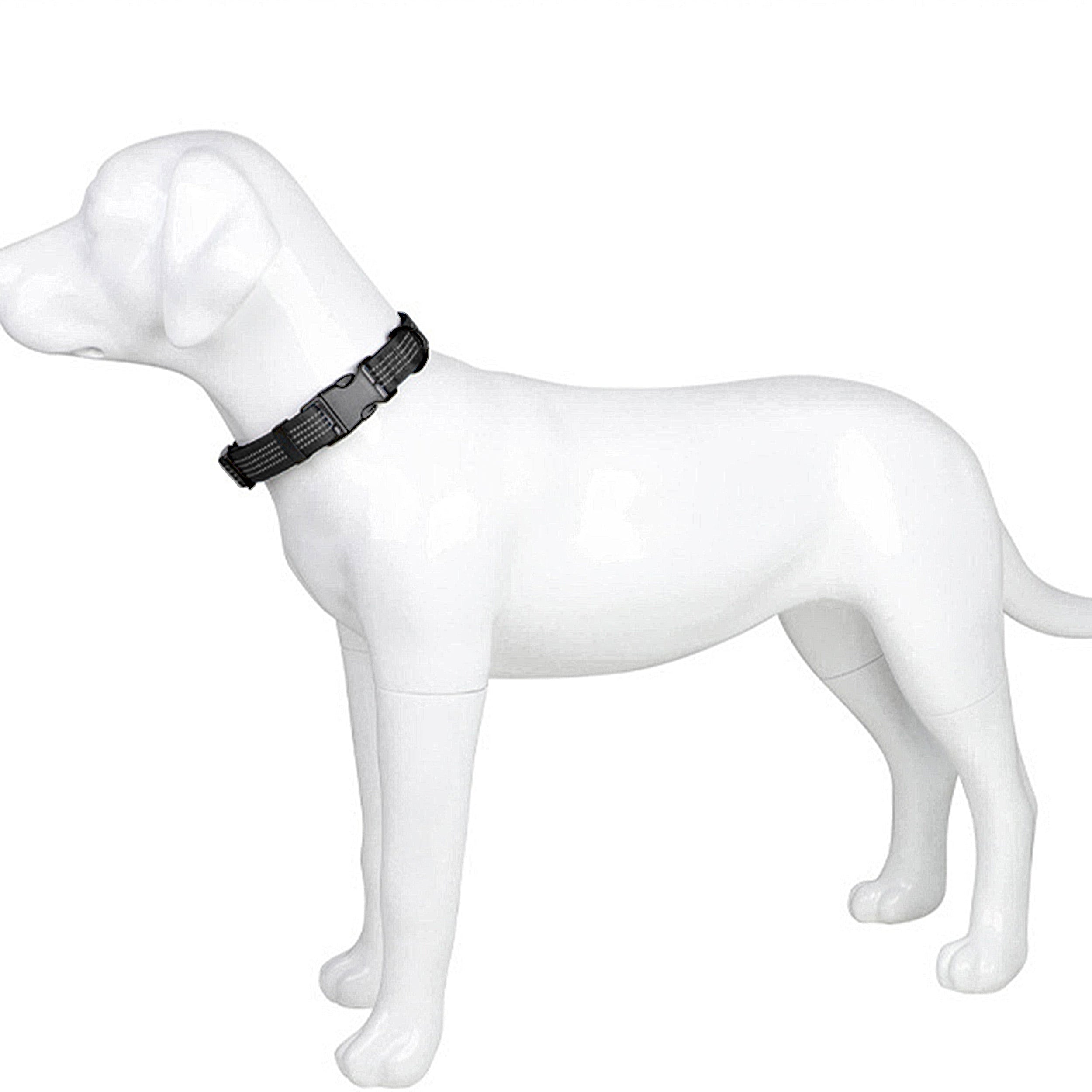 Anna-Kaci Dog Collar Reflective Soft Padded Adjustable Comfort Nylon Collars for All Breeds