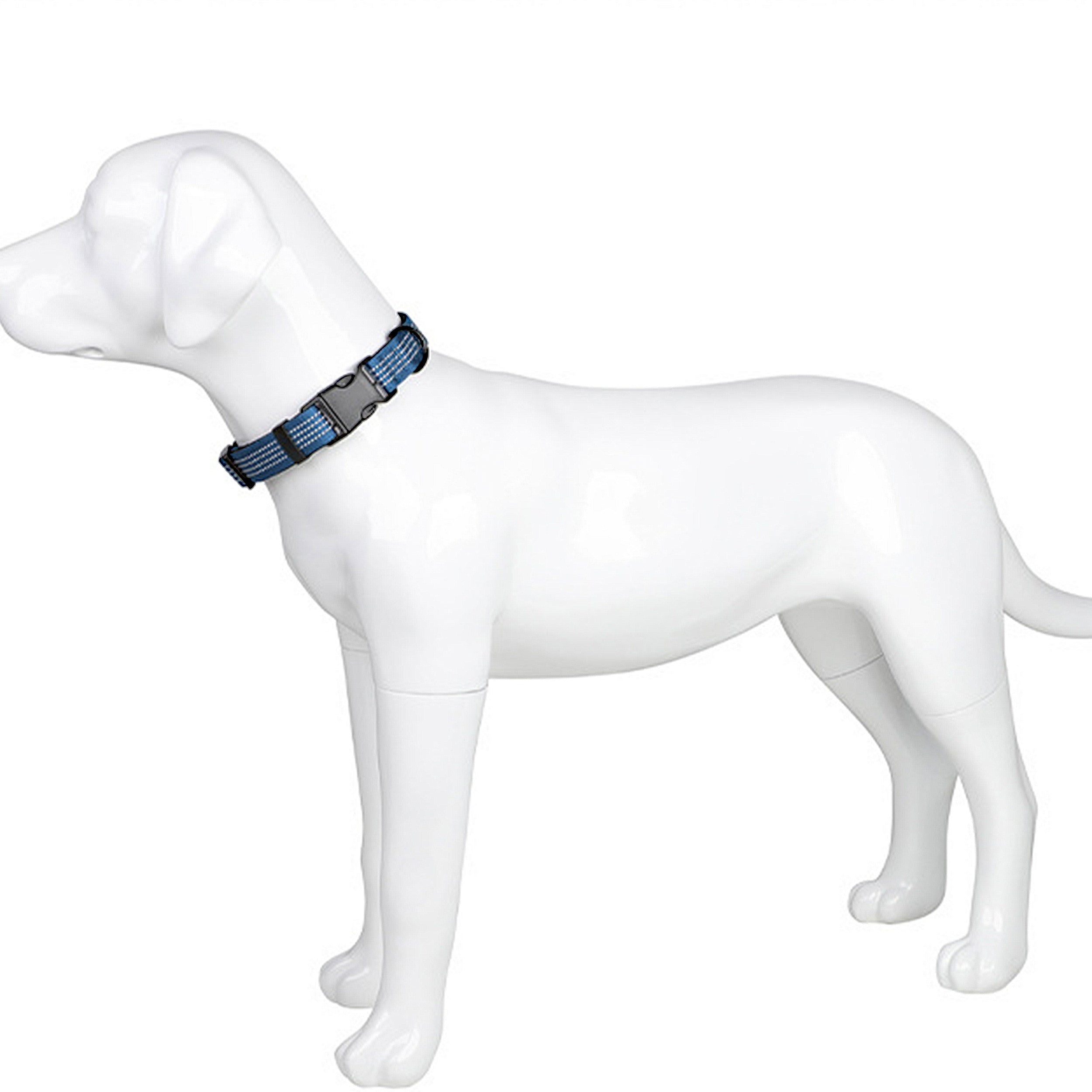 Anna-Kaci Dog Collar Reflective Soft Padded Adjustable Comfort Nylon Collars for All Breeds