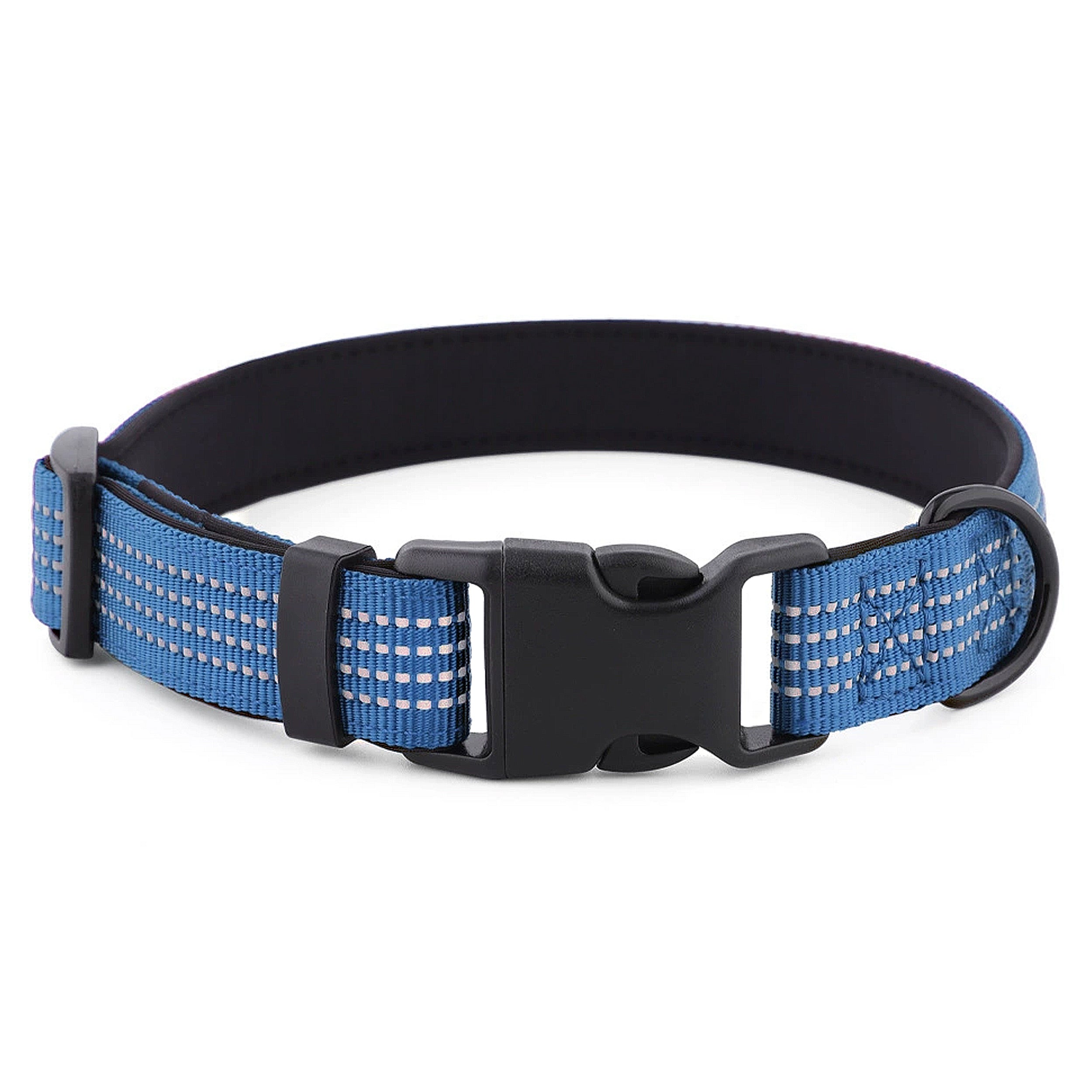 Anna-Kaci Dog Collar Reflective Soft Padded Adjustable Comfort Nylon Collars for All Breeds