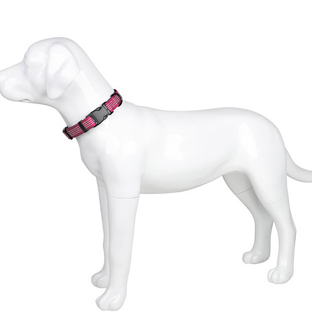 Anna-Kaci Dog Collar Reflective Soft Padded Adjustable Comfort Nylon Collars for All Breeds