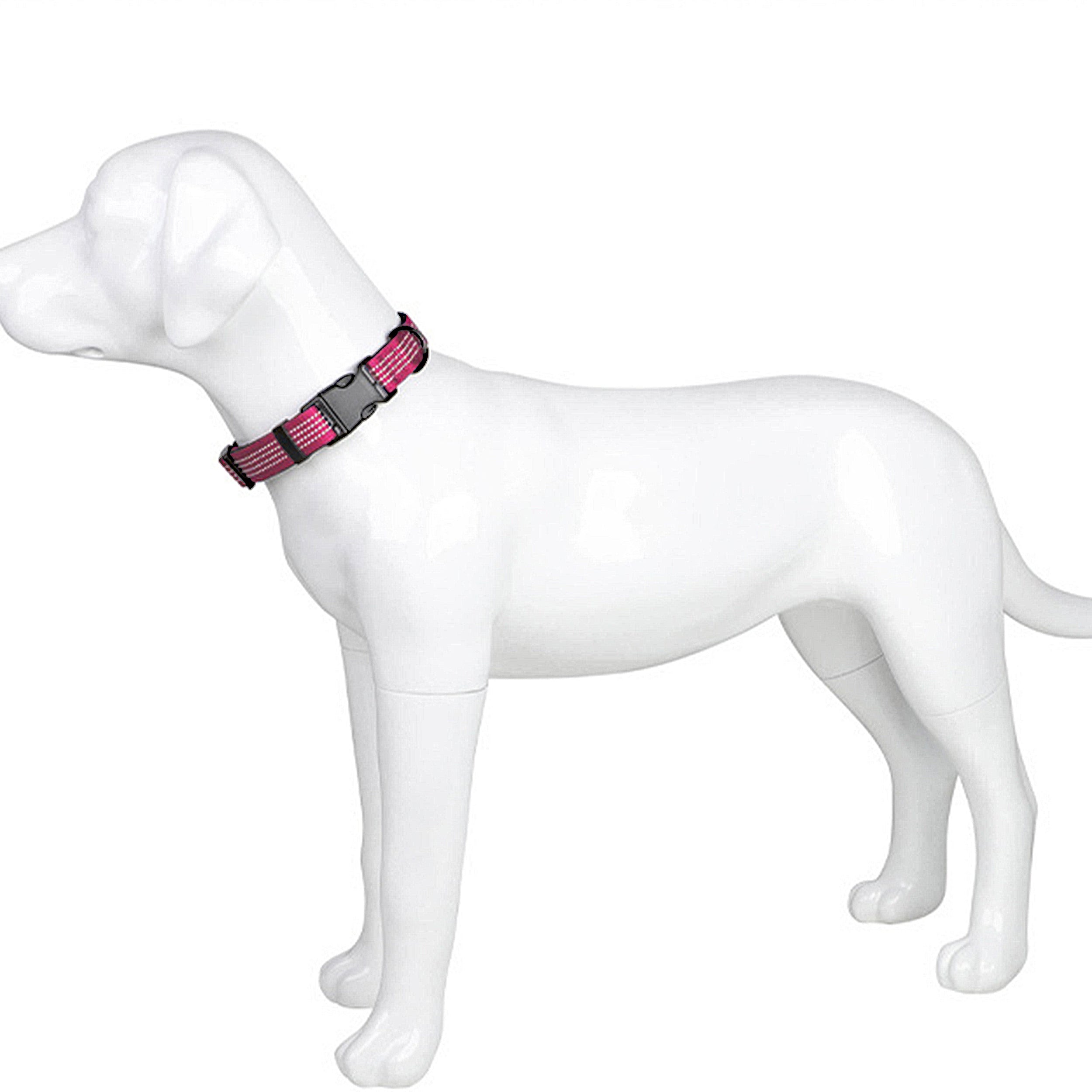 Anna-Kaci Dog Collar Reflective Soft Padded Adjustable Comfort Nylon Collars for All Breeds