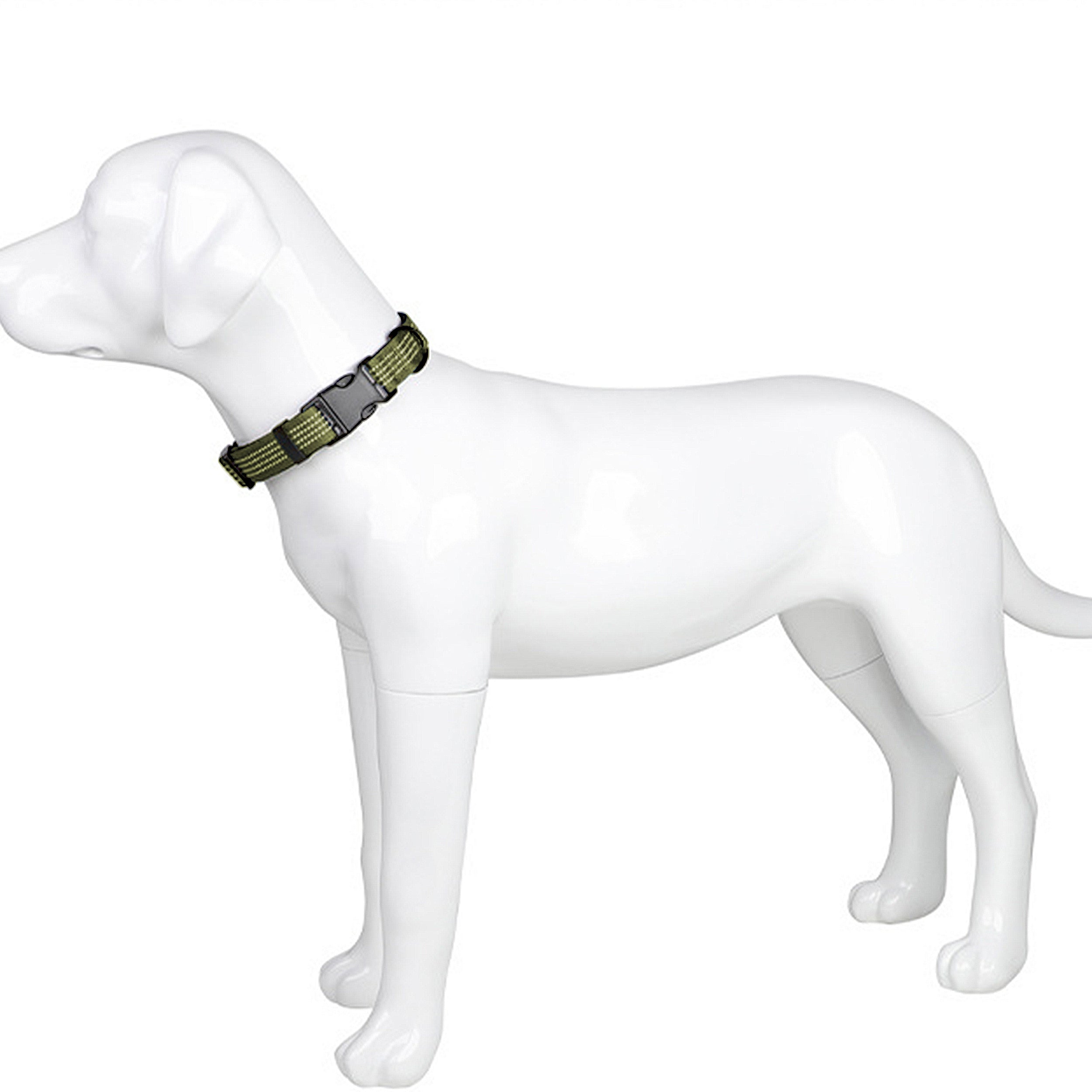 Anna-Kaci Dog Collar Reflective Soft Padded Adjustable Comfort Nylon Collars for All Breeds