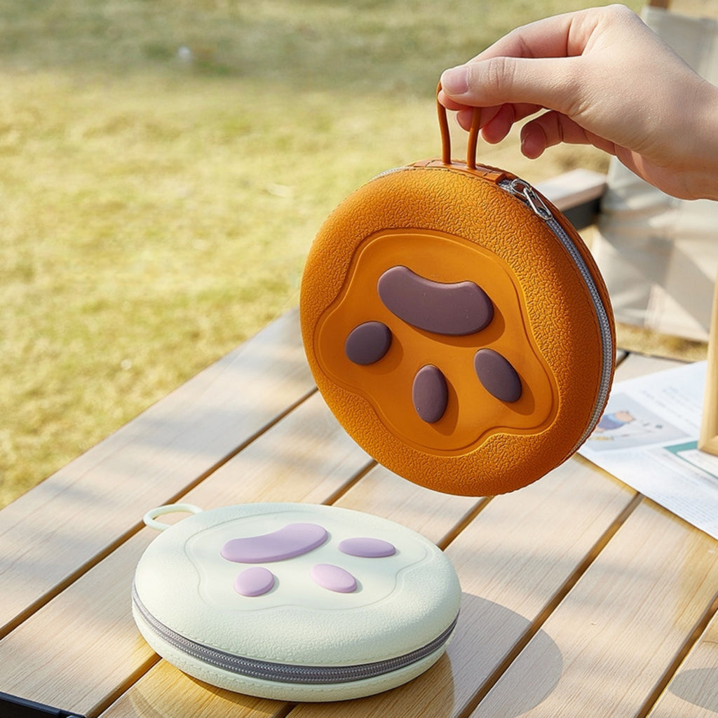 Anna-Kaci Portable Foldable Pet Feeding Bowl with Double Collapsible Design and Zipper Storage Case