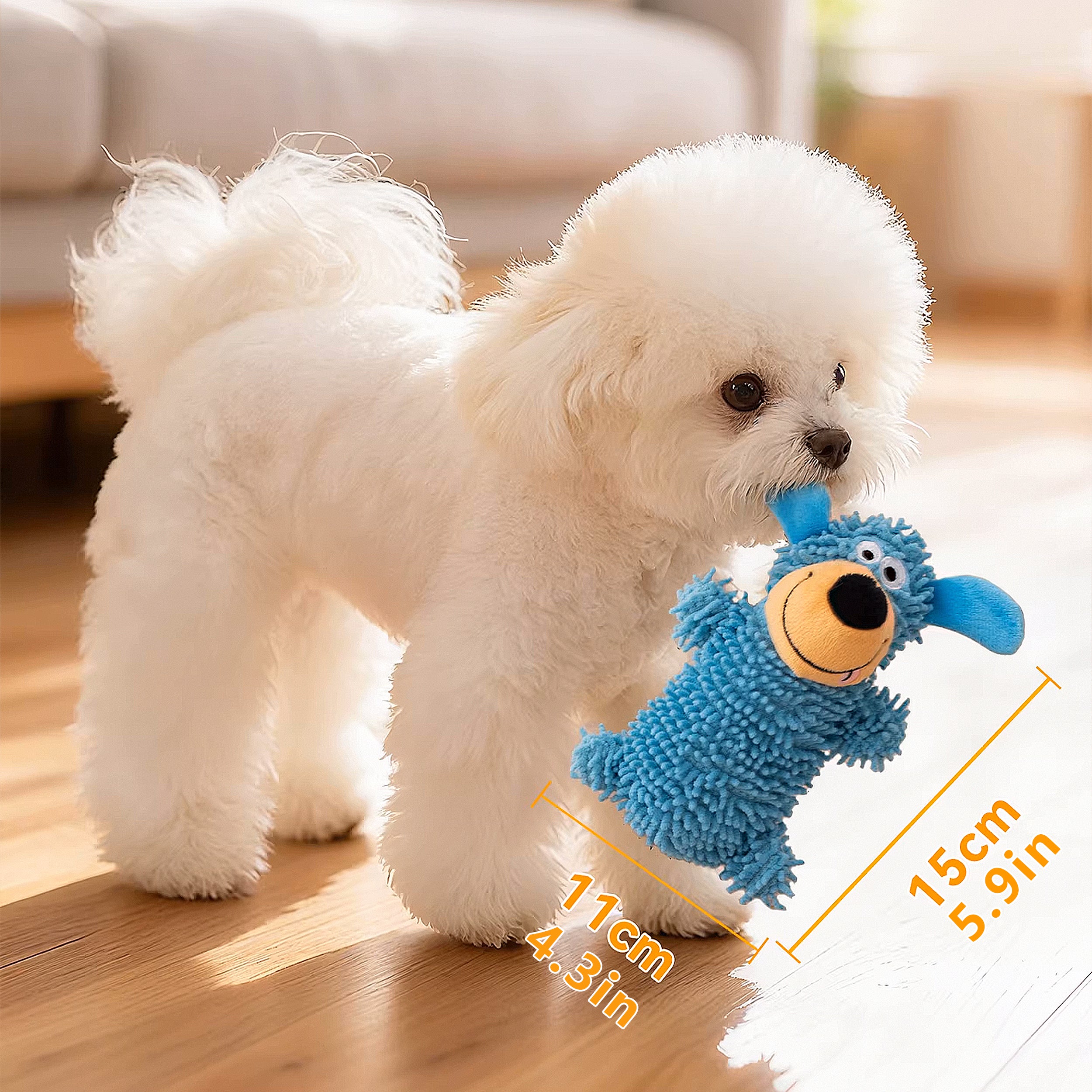 Anna-Kaci Dog Squeaky Toy, Plush Dog Chew Toys for Interactive Pet Training, Puppy Teething Chewing