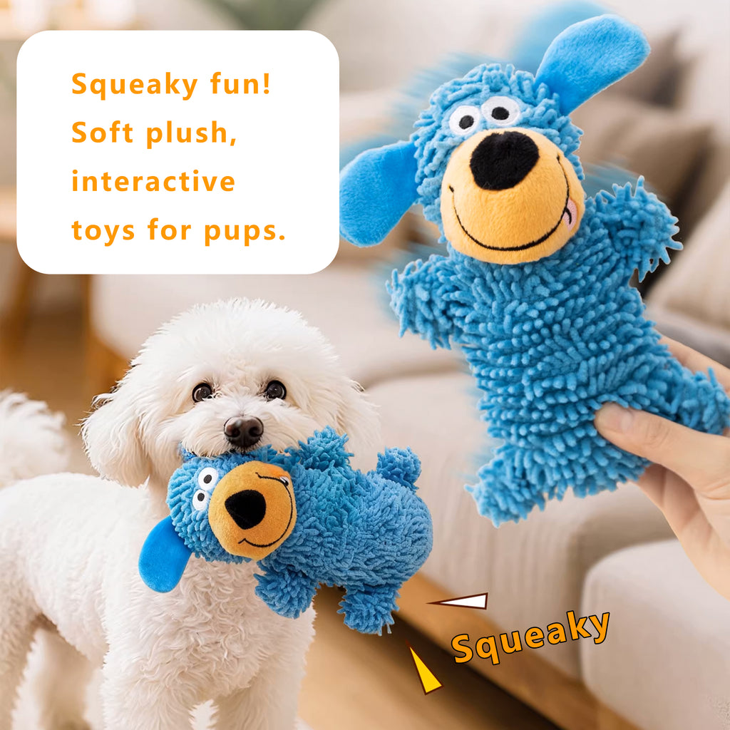 Anna-Kaci Dog Squeaky Toy, Plush Dog Chew Toys for Interactive Pet Training, Puppy Teething Chewing