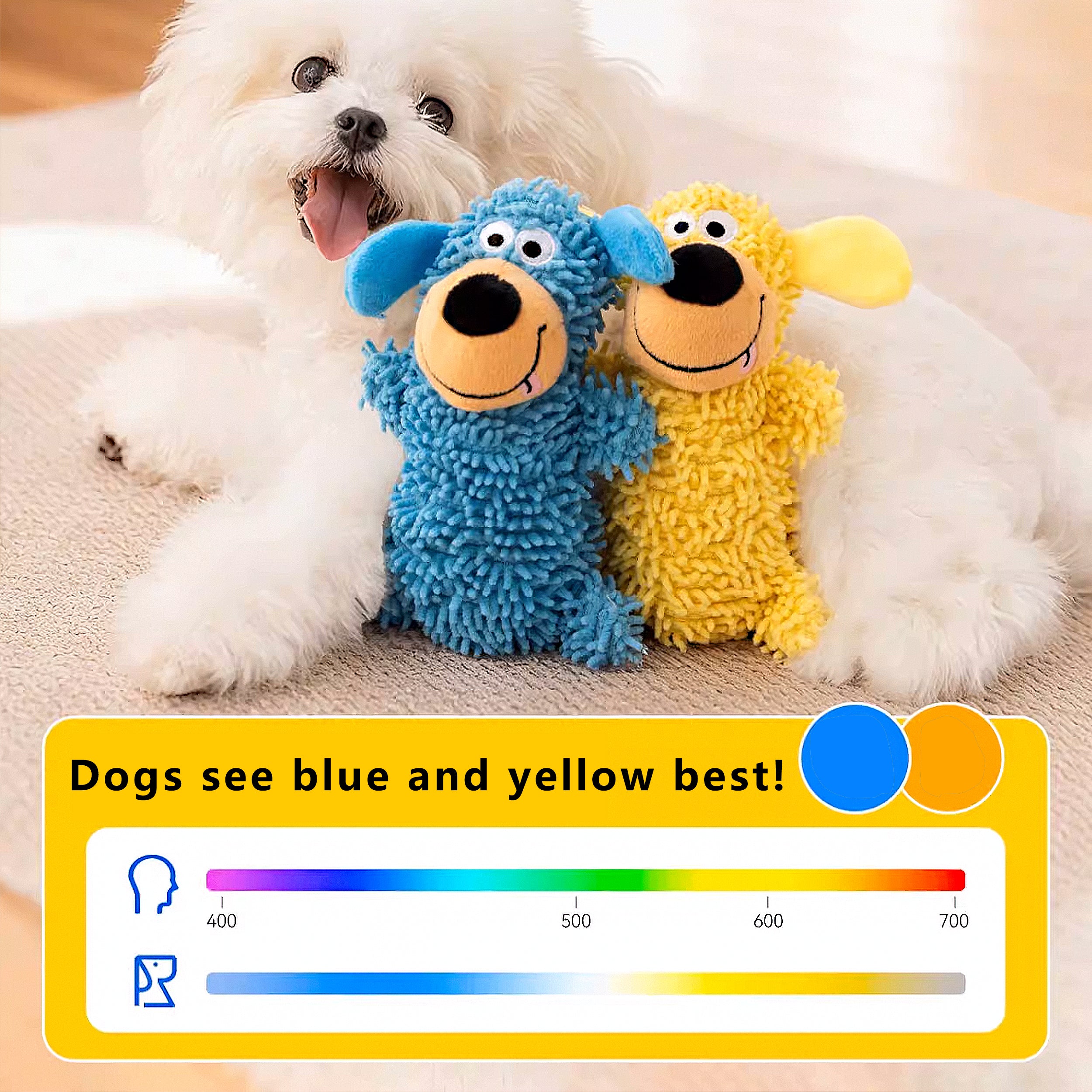 Anna-Kaci Dog Squeaky Toy, Plush Dog Chew Toys for Interactive Pet Training, Puppy Teething Chewing