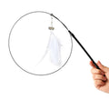 Anna-Kaci Cat Feather Teaser Toy with Suction Cup Base - Interactive Wand Toy with Bell for Indoor Cats & Kittens