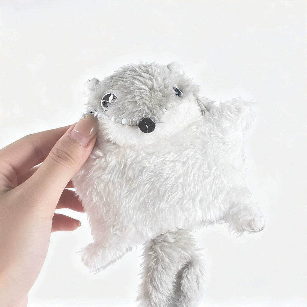 Anna-Kaci Cat Interactive Chew & Squeaky Toy - Cute Plush Flying Squirrel - for Indoor Cats & Kittens