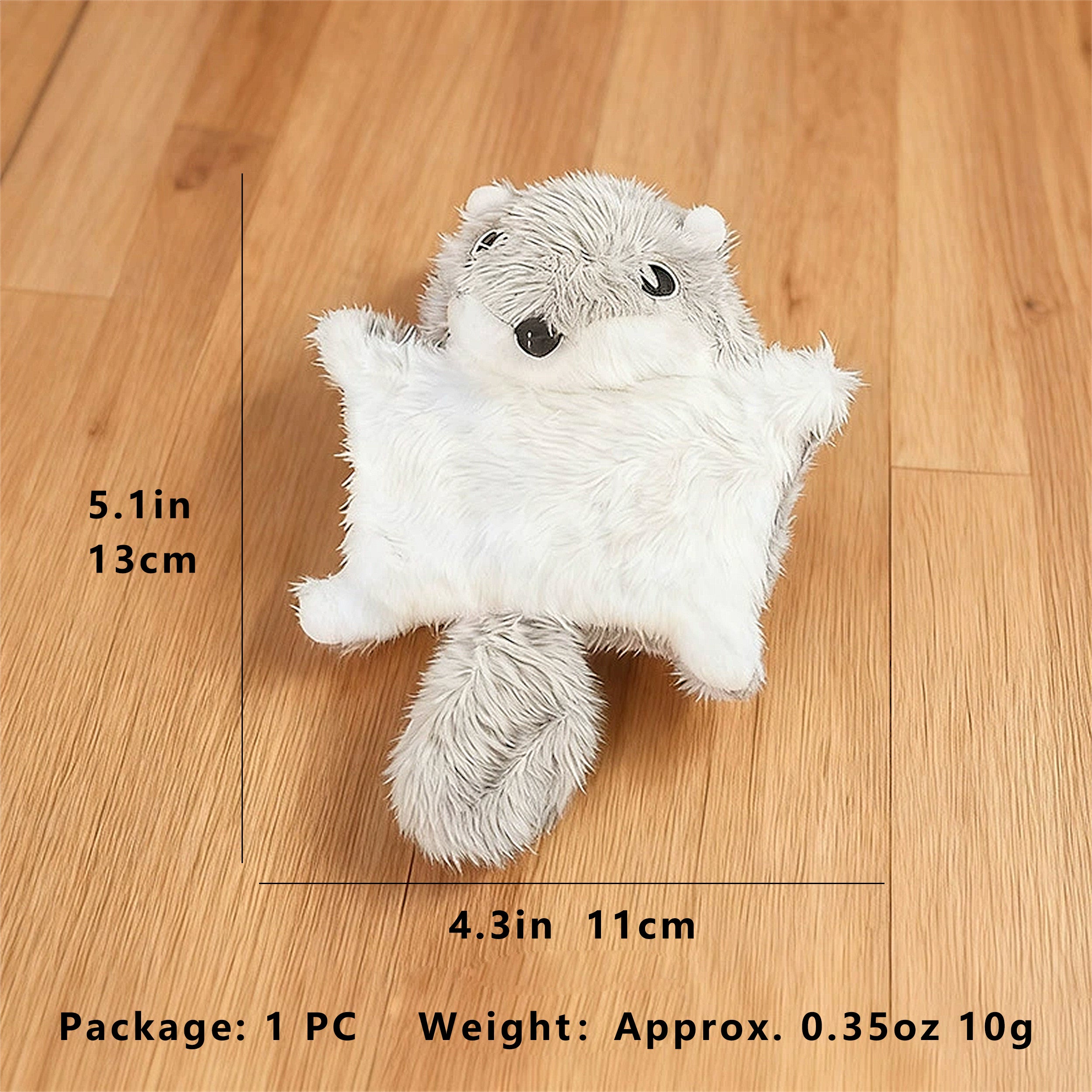 Anna-Kaci Cat Interactive Chew & Squeaky Toy - Cute Plush Flying Squirrel - for Indoor Cats & Kittens
