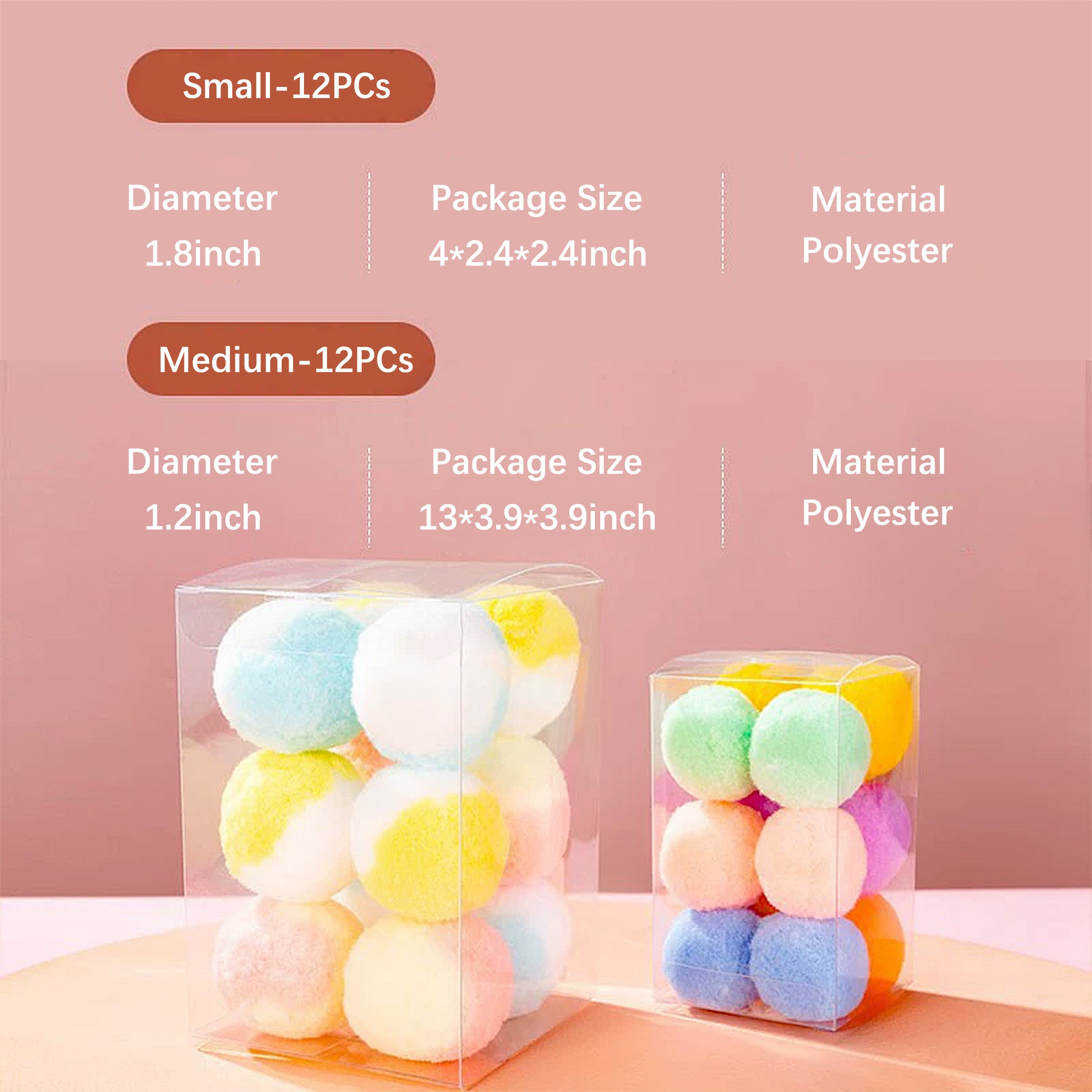 Anna-Kaci 12PCs Interactive Cat Silent Fuzzy Ball Fetch Toy for Bored Indoor Adult Cats and Kitties