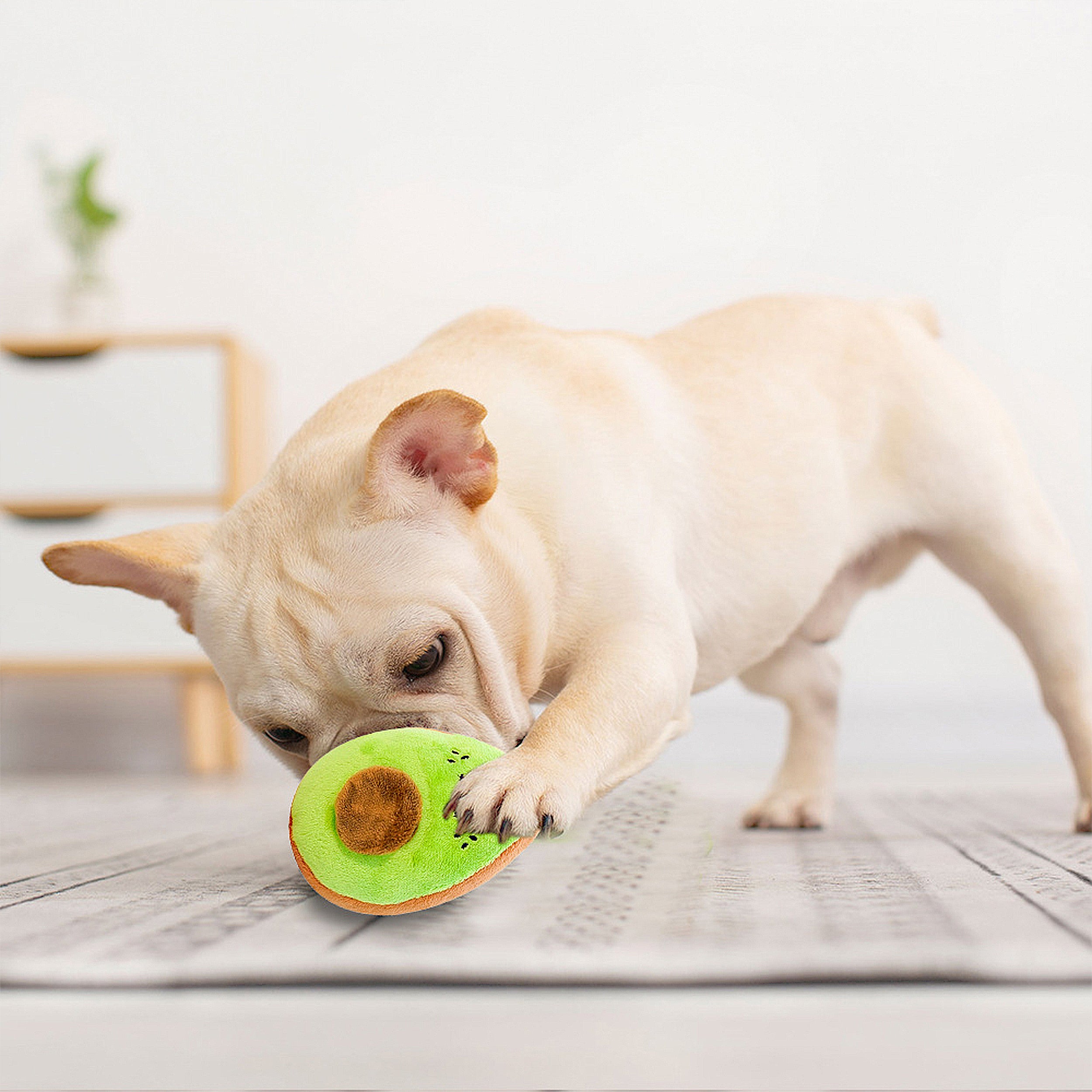 Anna-Kaci Interactive Dog Plush Squeaky Chew Toys for Pet Training, Puppy Teeth Cleaning