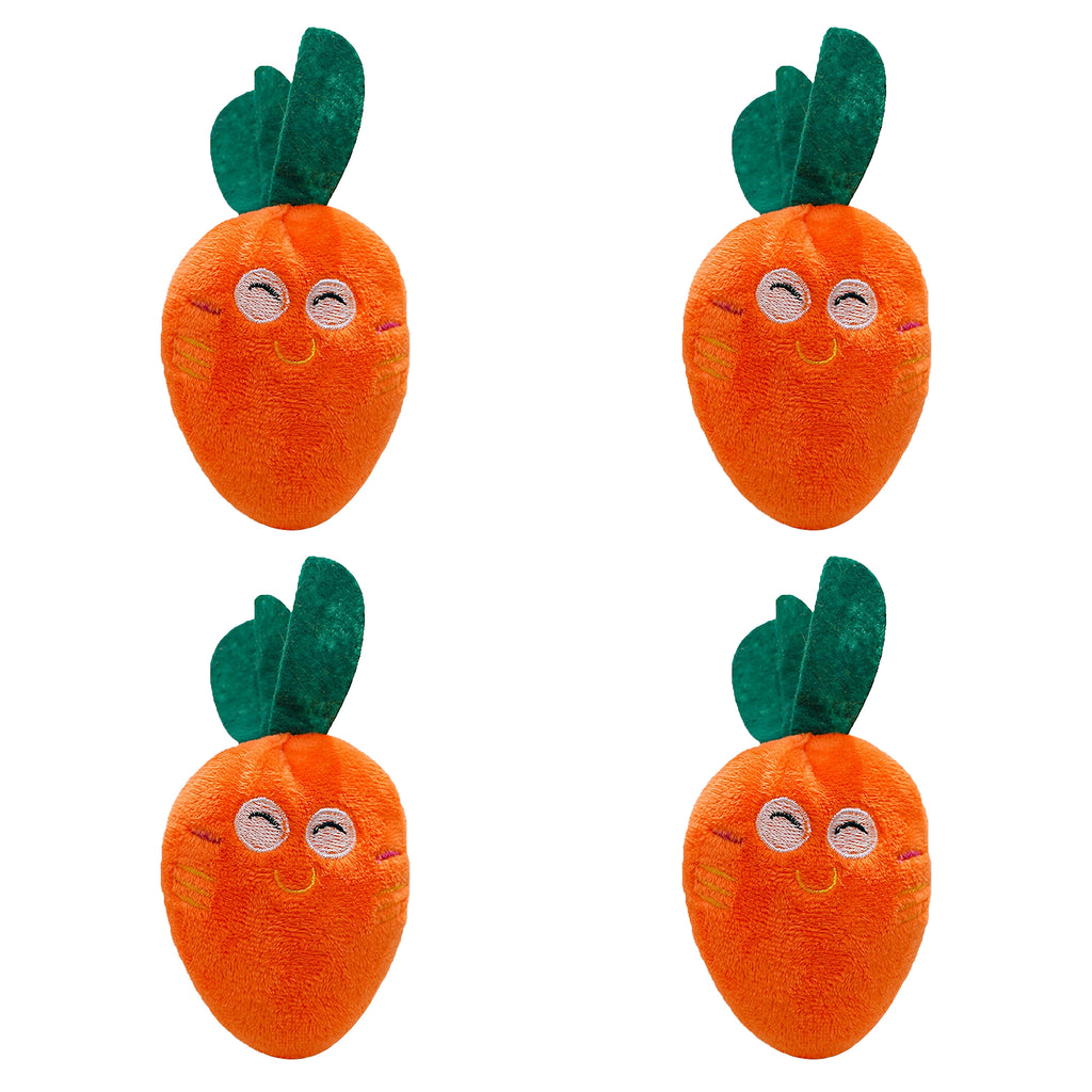 Anna-Kaci Interactive Dog Plush Squeaky Chew Toys for Pet Training, Puppy Teeth Cleaning, Carrot Shape