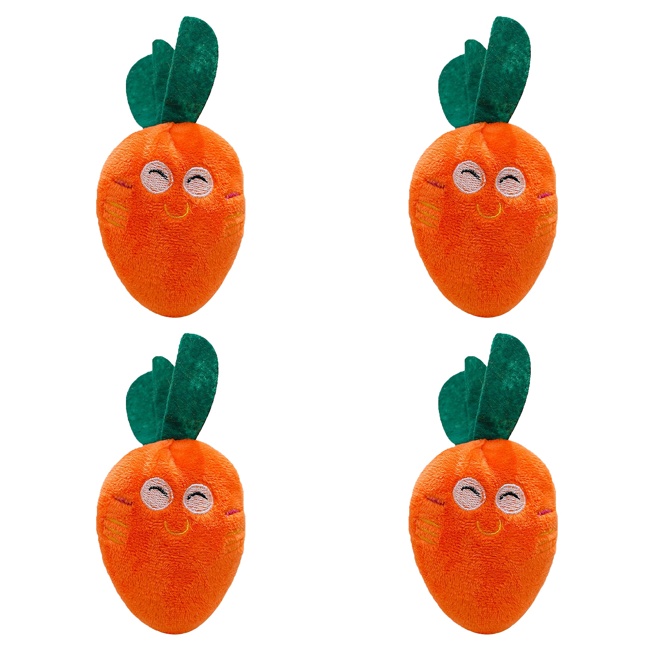 Anna-Kaci Interactive Dog Plush Squeaky Chew Toys for Pet Training, Puppy Teeth Cleaning, Carrot Shape