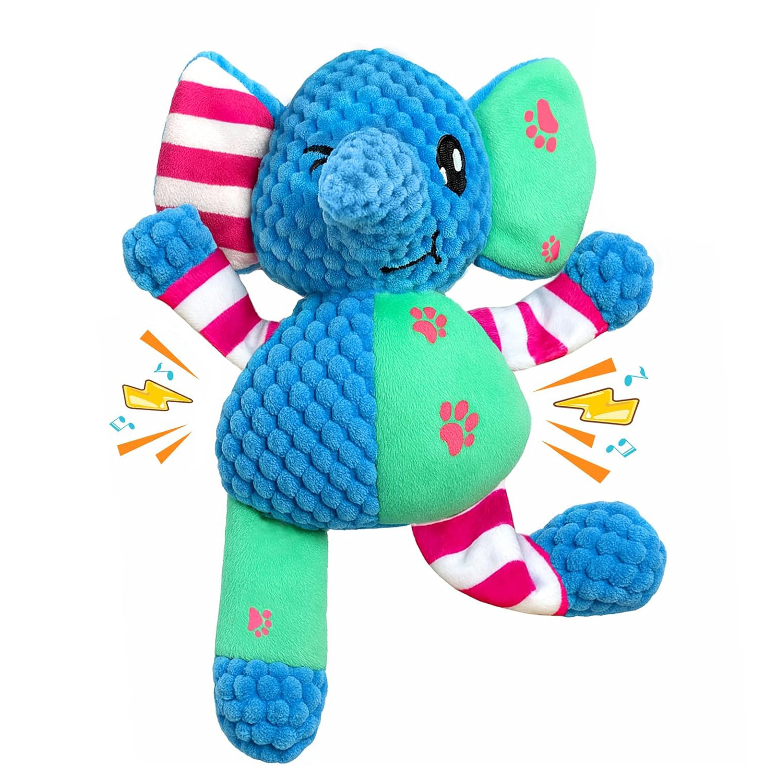 Anna-Kaci Interactive Dog Squeaky Chew Toys Plush Crinkle Dog Toys Treat Boredom Pet Training Teeth Cleaning