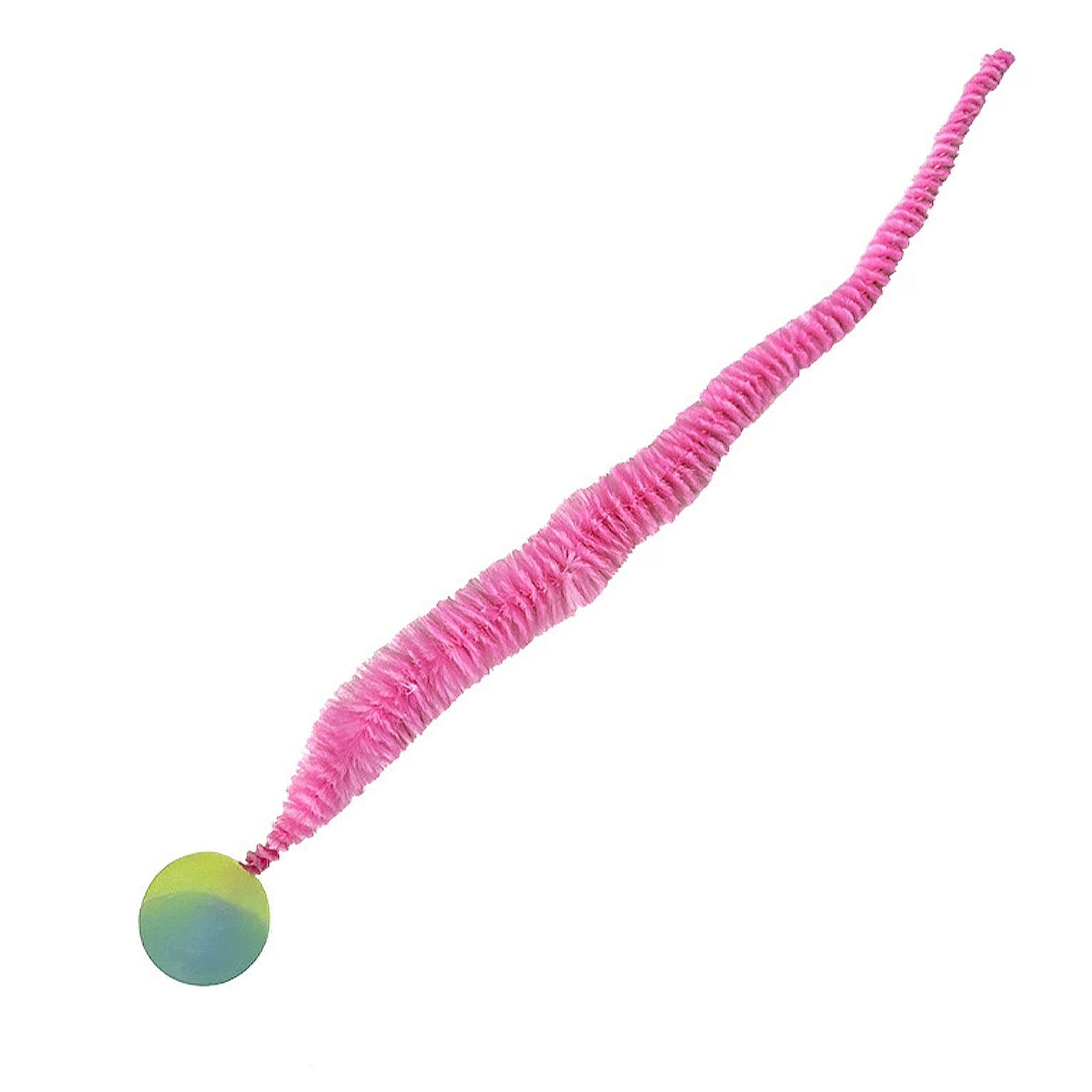 Anna-Kaci Interactive Bouncy Ball with Tail for Cat Fuzzy Worm Fetch Toy for Bored Indoor Adult Cats and Kitties