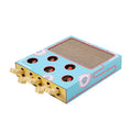 Anna-Kaci Interactive Cat Puzzle Scratcher with Pull Tabs Whack a Mole Toy Corrugated Cardboard Cat Activity Board