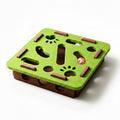 Anna-Kaci Interactive Cat Puzzle Toy with Felt Top and Jingle Balls Durable Indoor Cat Activity Board