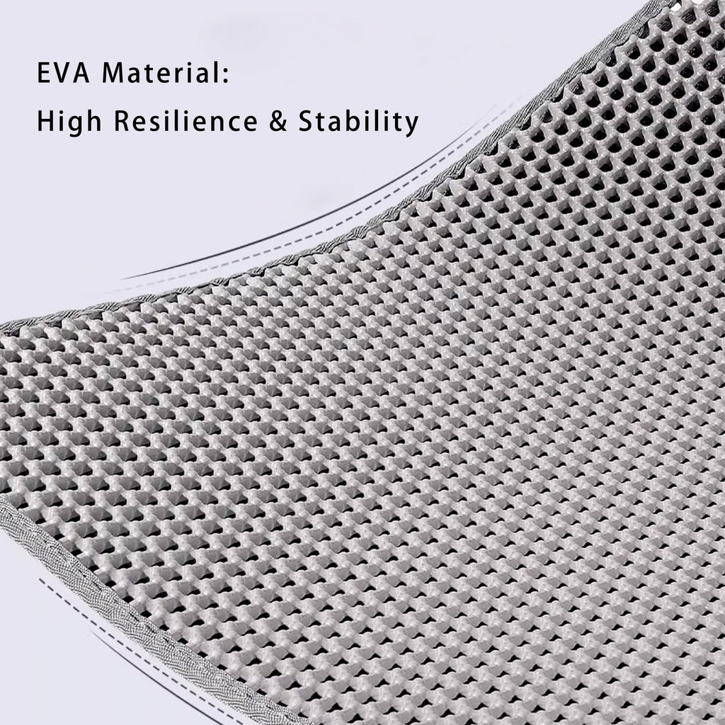 Anna-Kaci Cat Litter Trapping Mat 24*18in Double Layer Honeycomb Design Soft EVA Non Slip Easy Clean